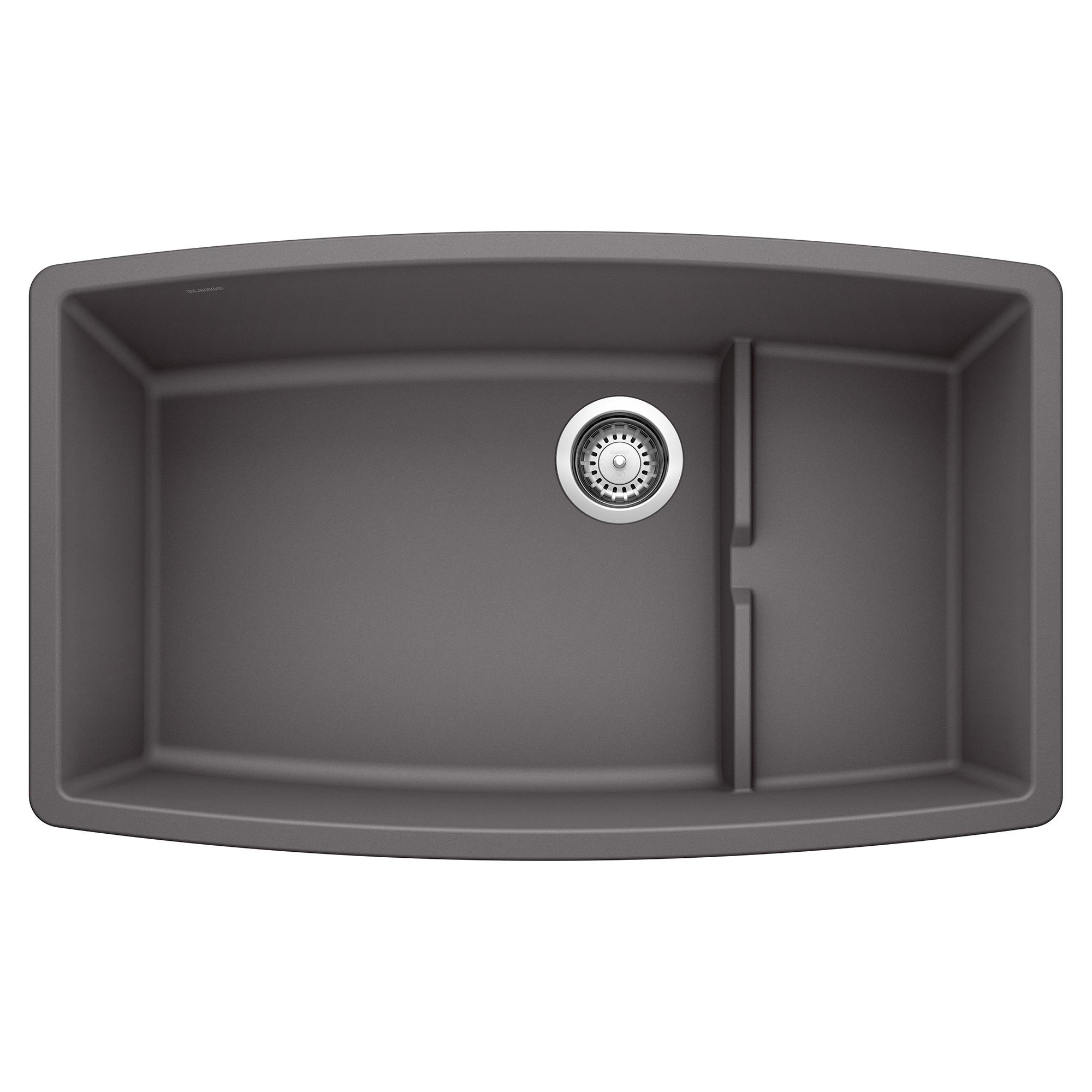 Performa Cascade SILGRANIT 32" L X 20'' W Single Bowl Undermount Kitchen Sink with Colander
