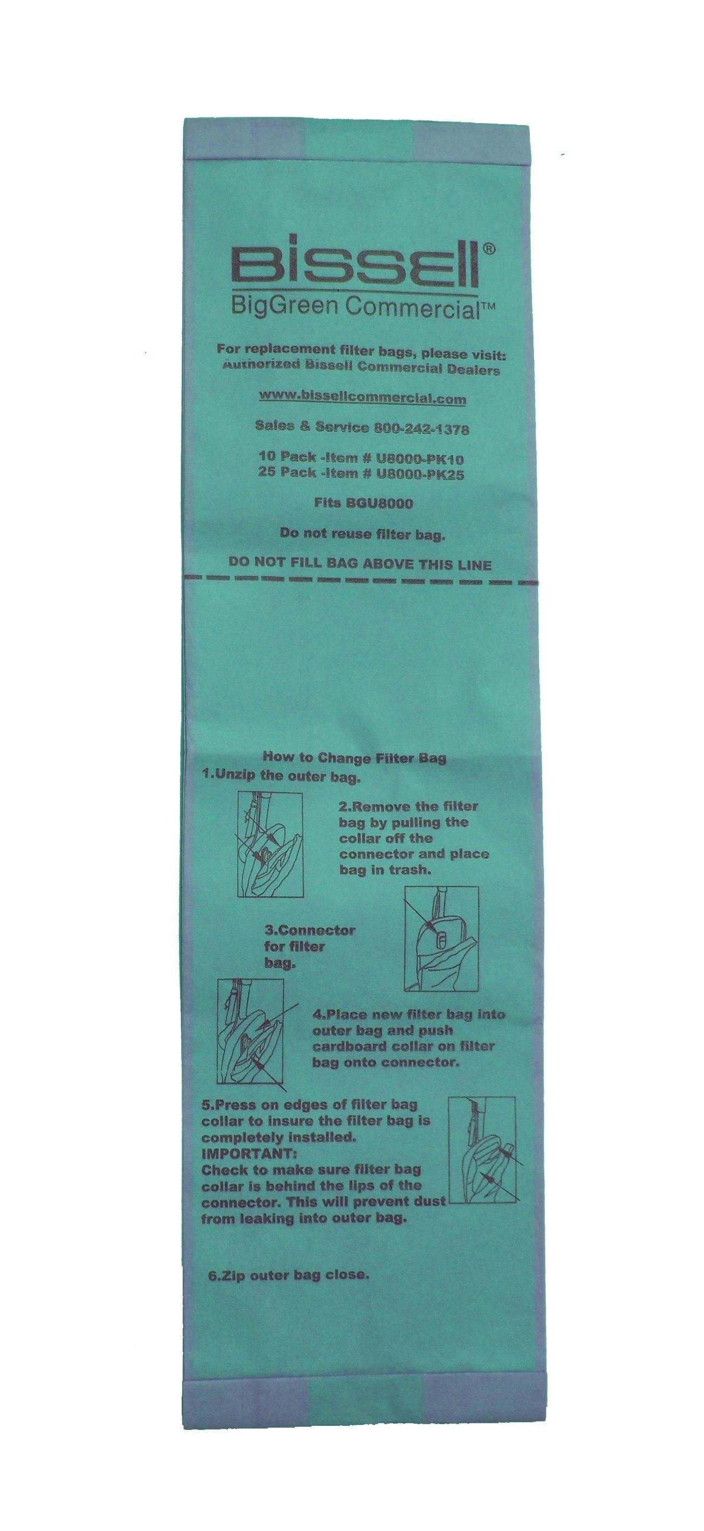 U8000-PK25 3-13/64in.L Vacuum Cleaner Bag Pack of 25