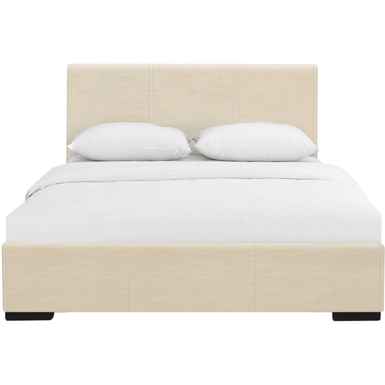 Camden Isle Hindes Platform Bed | Upholstered | Low Profile | King, Beige