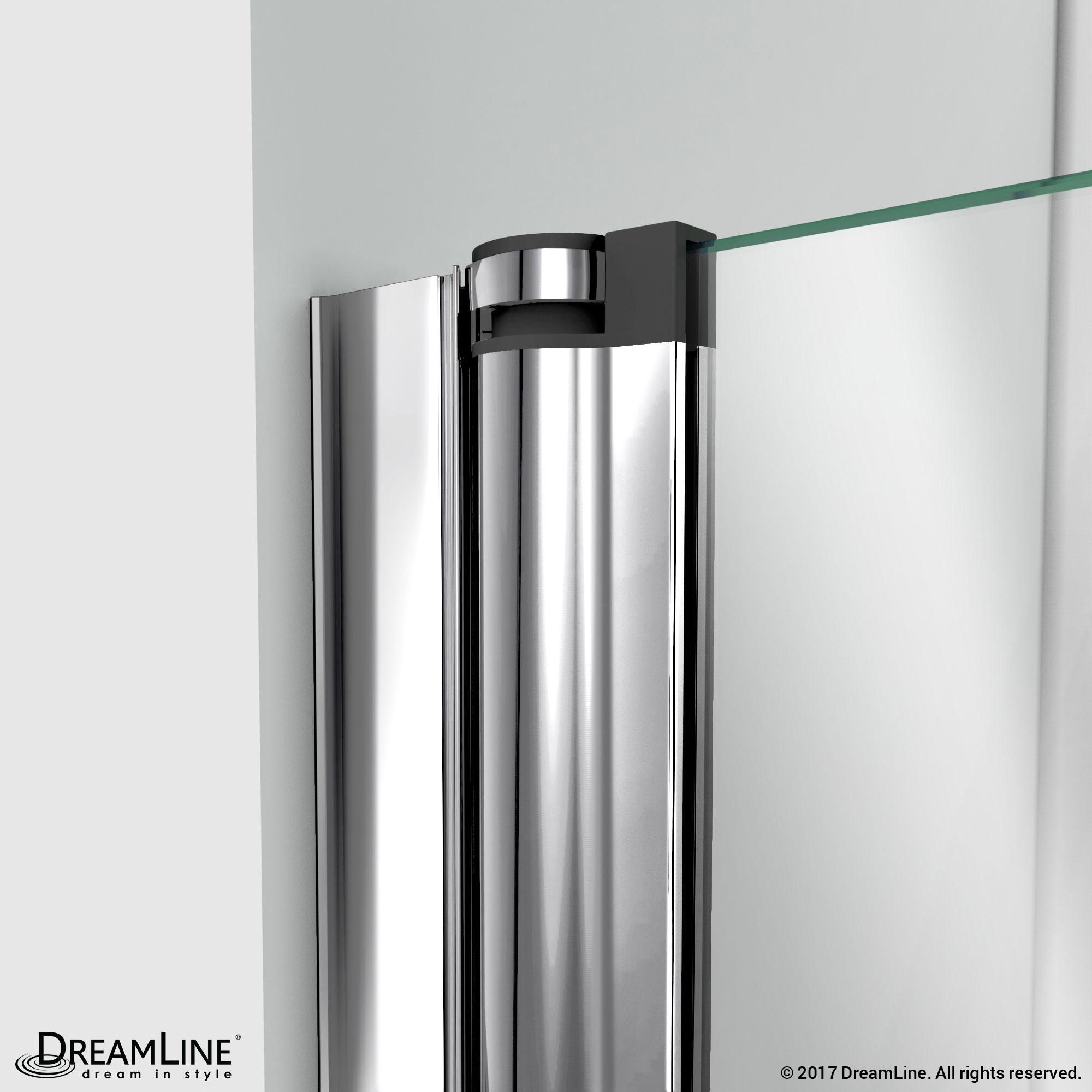 DreamLine Aqua Fold 32" W x 72" H Frameless Square Hinged Shower Enclosure with Base Included DL-6529C-88-01