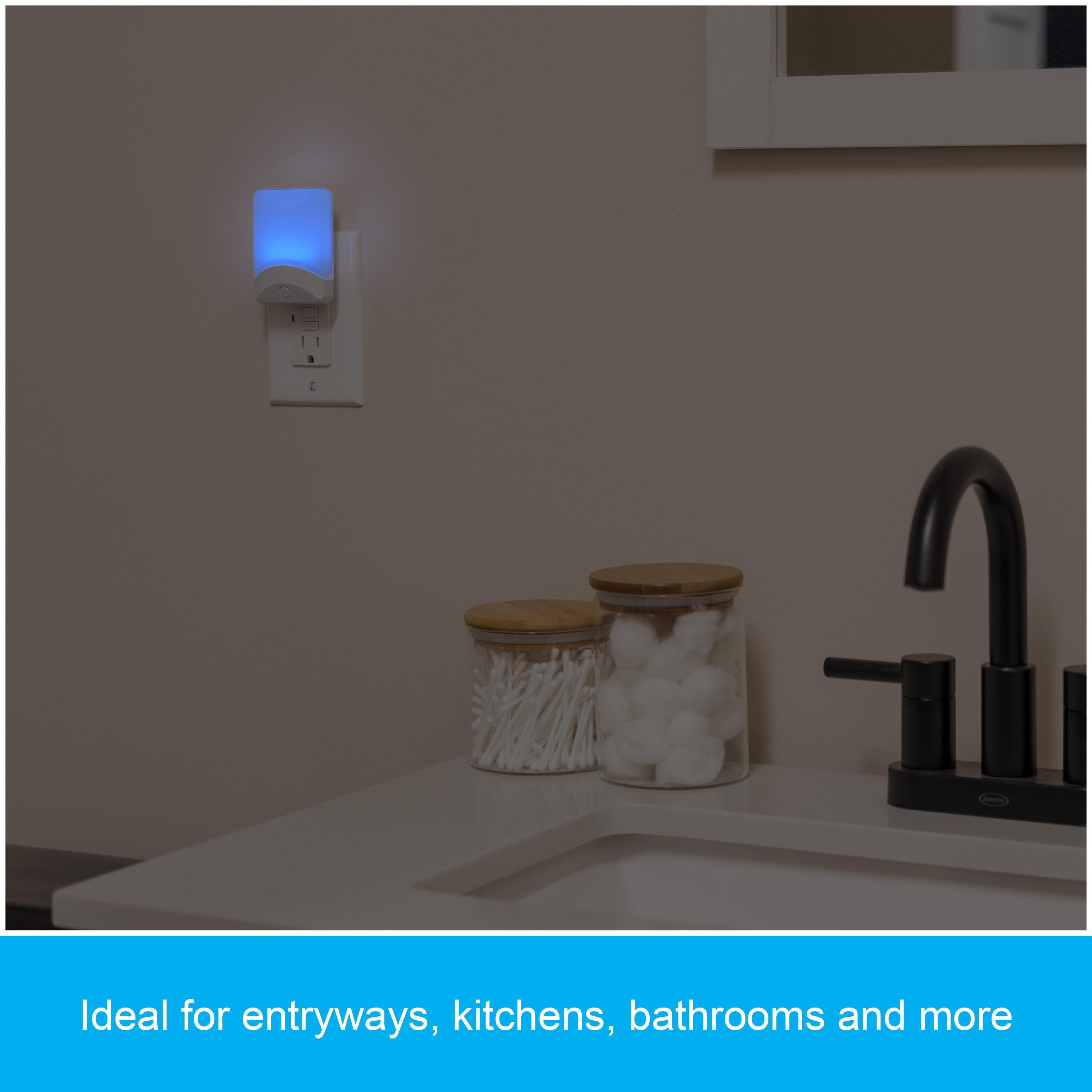 GE Color-Changing LED Night Light, White, 34693