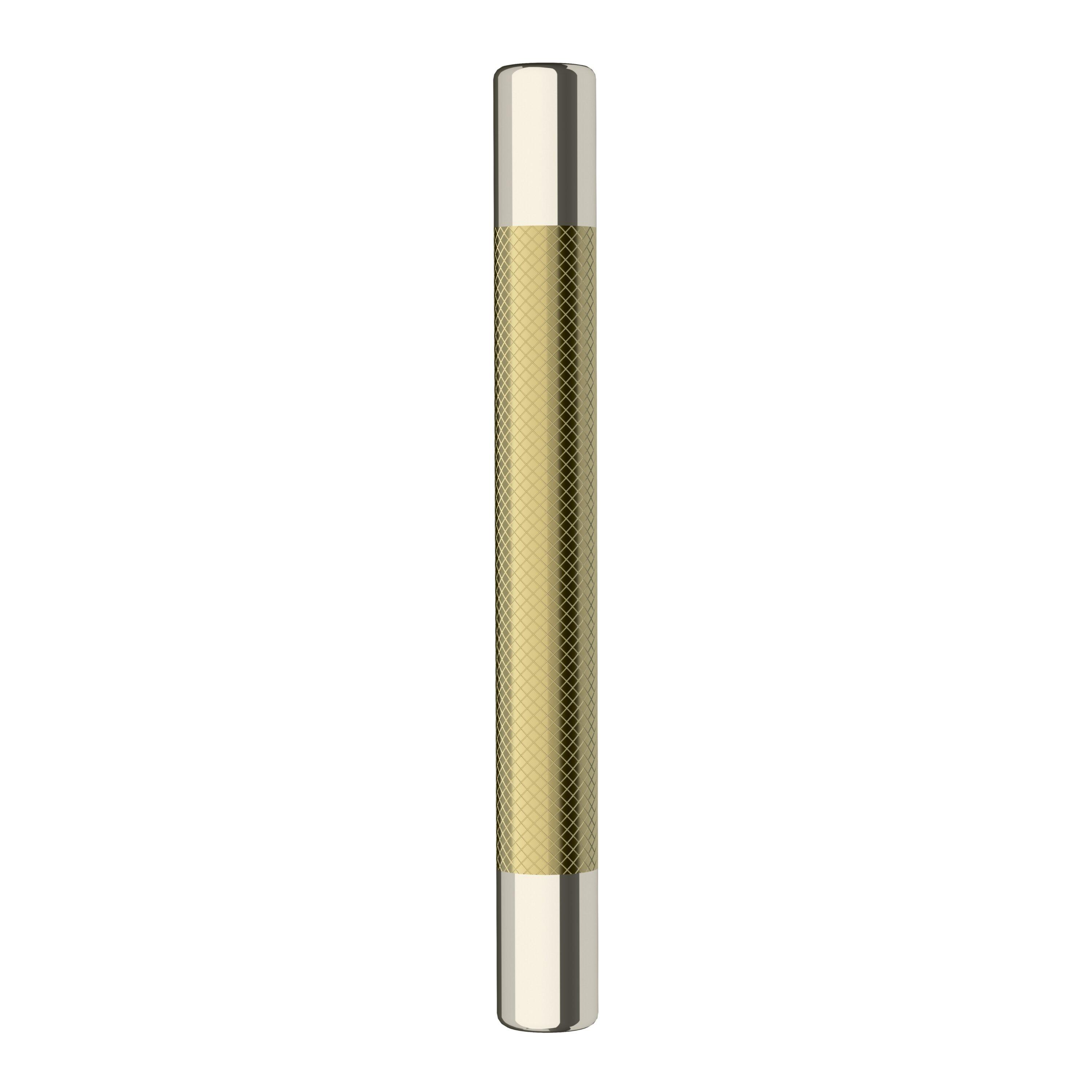 Amerock Esquire 5-1/16 inch (128mm) Center-to-Center Polished Nickel/Golden Champagne Cabinet Pull