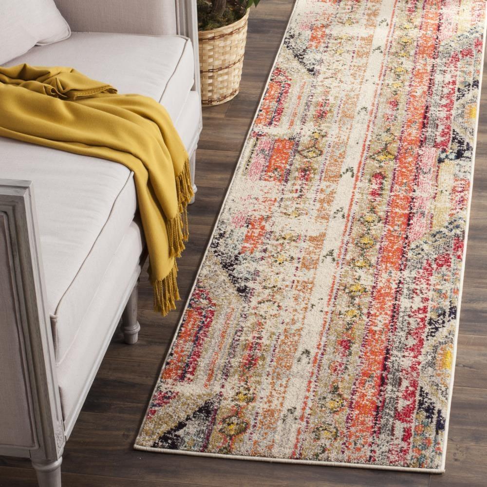 Monaco MNC222 Power Loomed Indoor Area Rug - Light Grey/Multi - 10'x14' - Safavieh