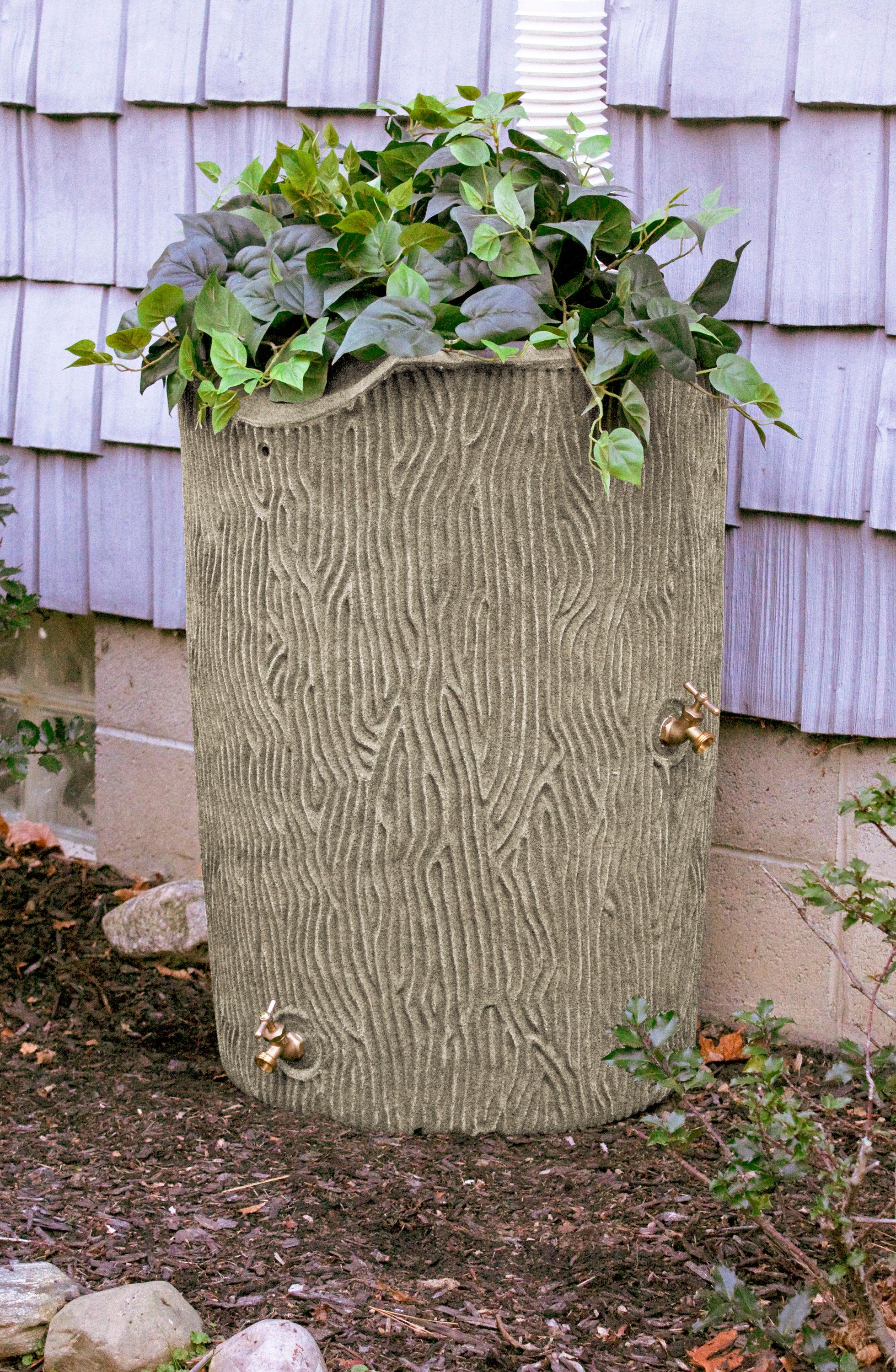 Good Ideas Good Ideas 50 Gallons Plastic Drainable Dual Overflow Planter Rain Barrel