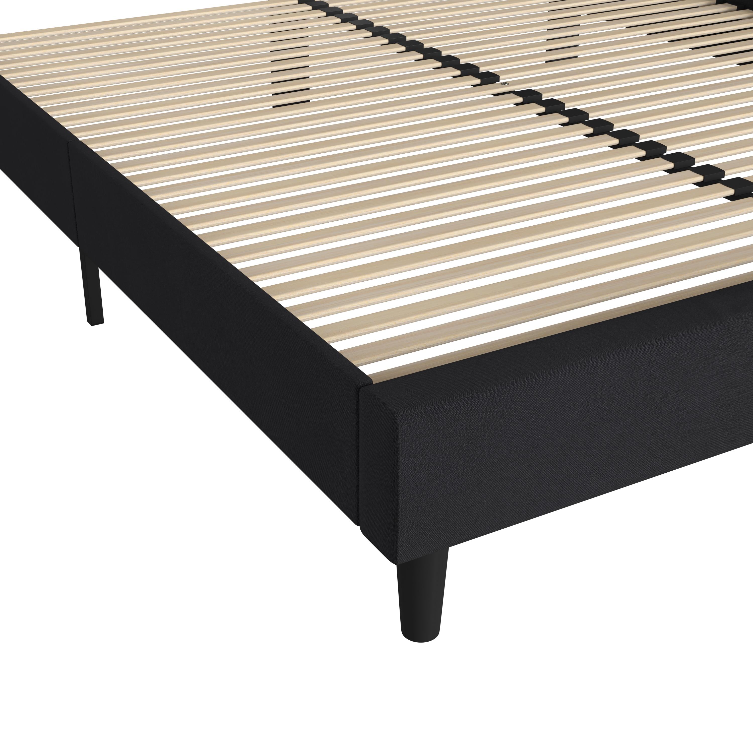Flash Furniture Addison Fabric Upholstered Platform Bed, Charcoal, King