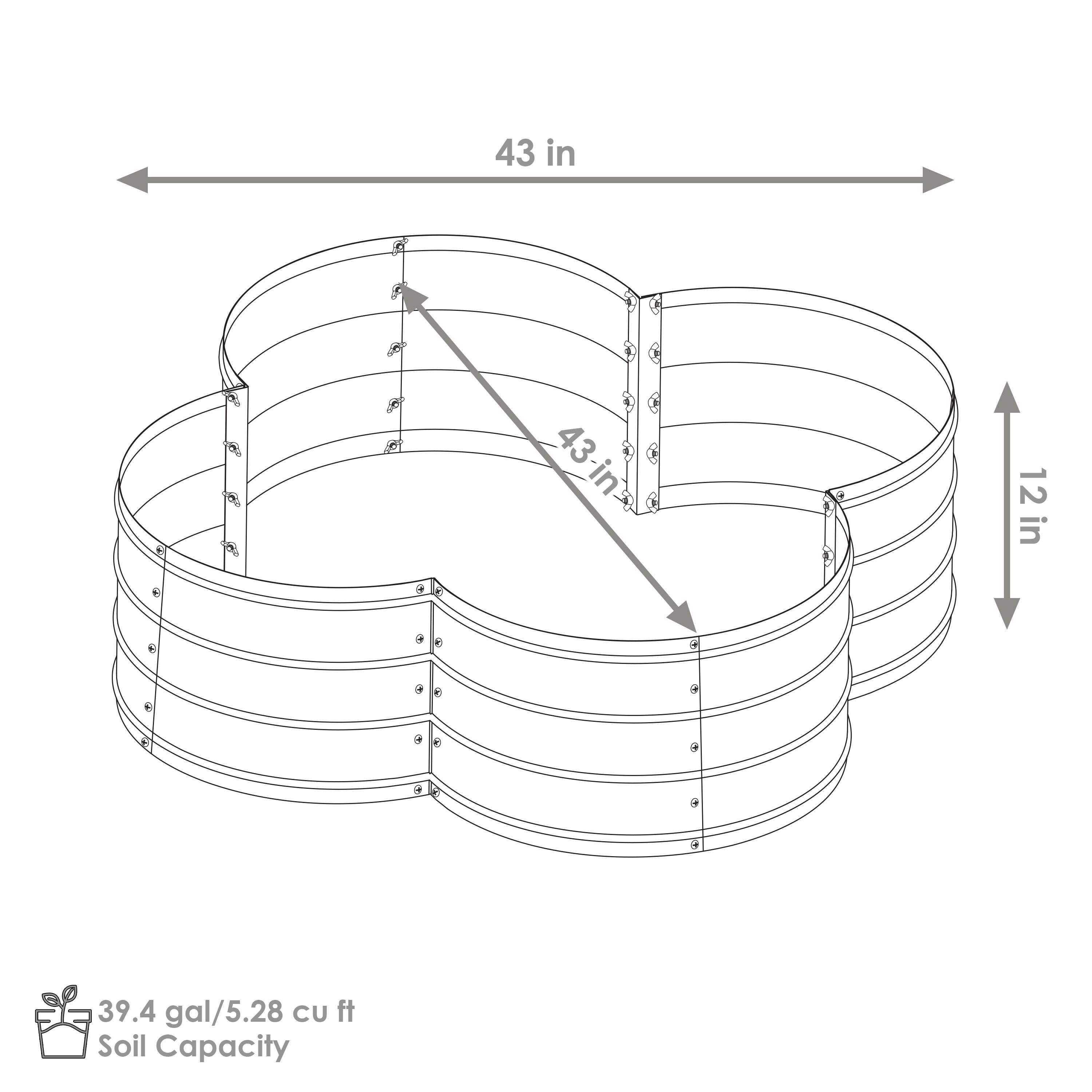 Rotisha Metal Raised Garden Bed