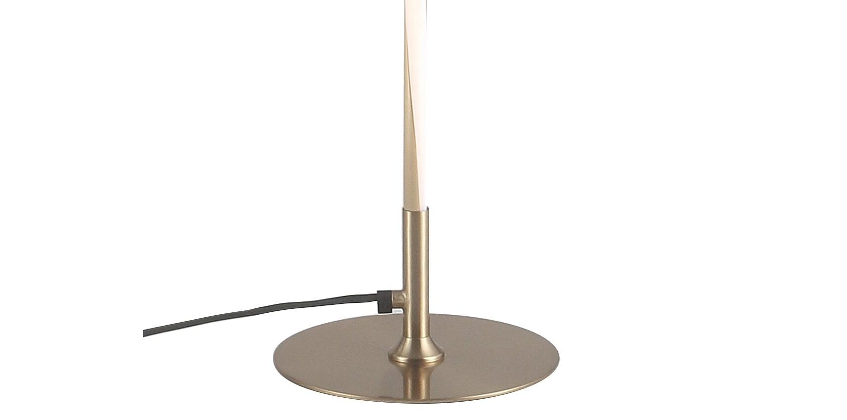 JONATHAN Y JYL7006B Pilar 63.75" LED Integrated Floor Lamp, Modern, Contemporary for living room, dinning room, bedroom, office, Gold