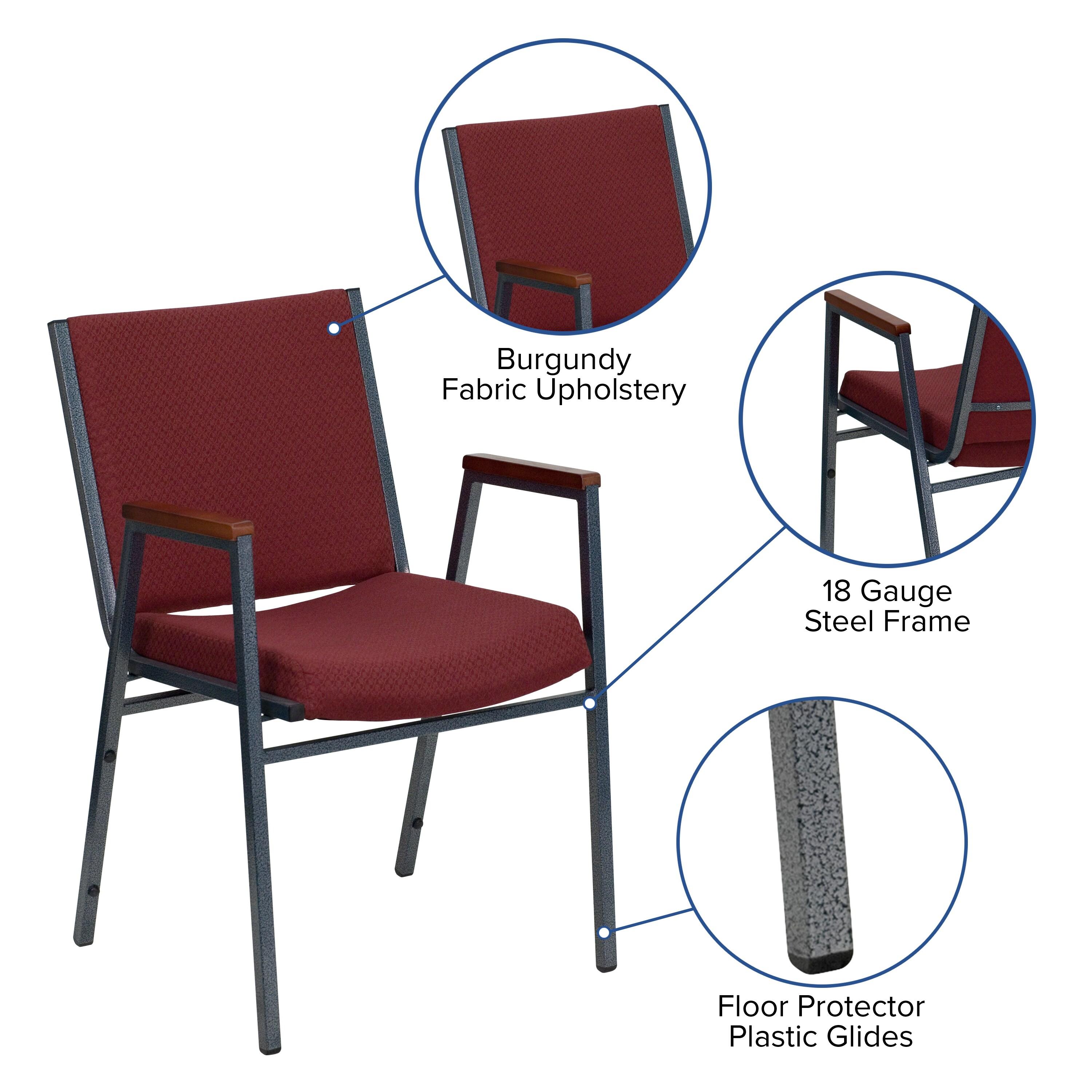 Offex Aliya Heavy Duty Stack Chair with Arms