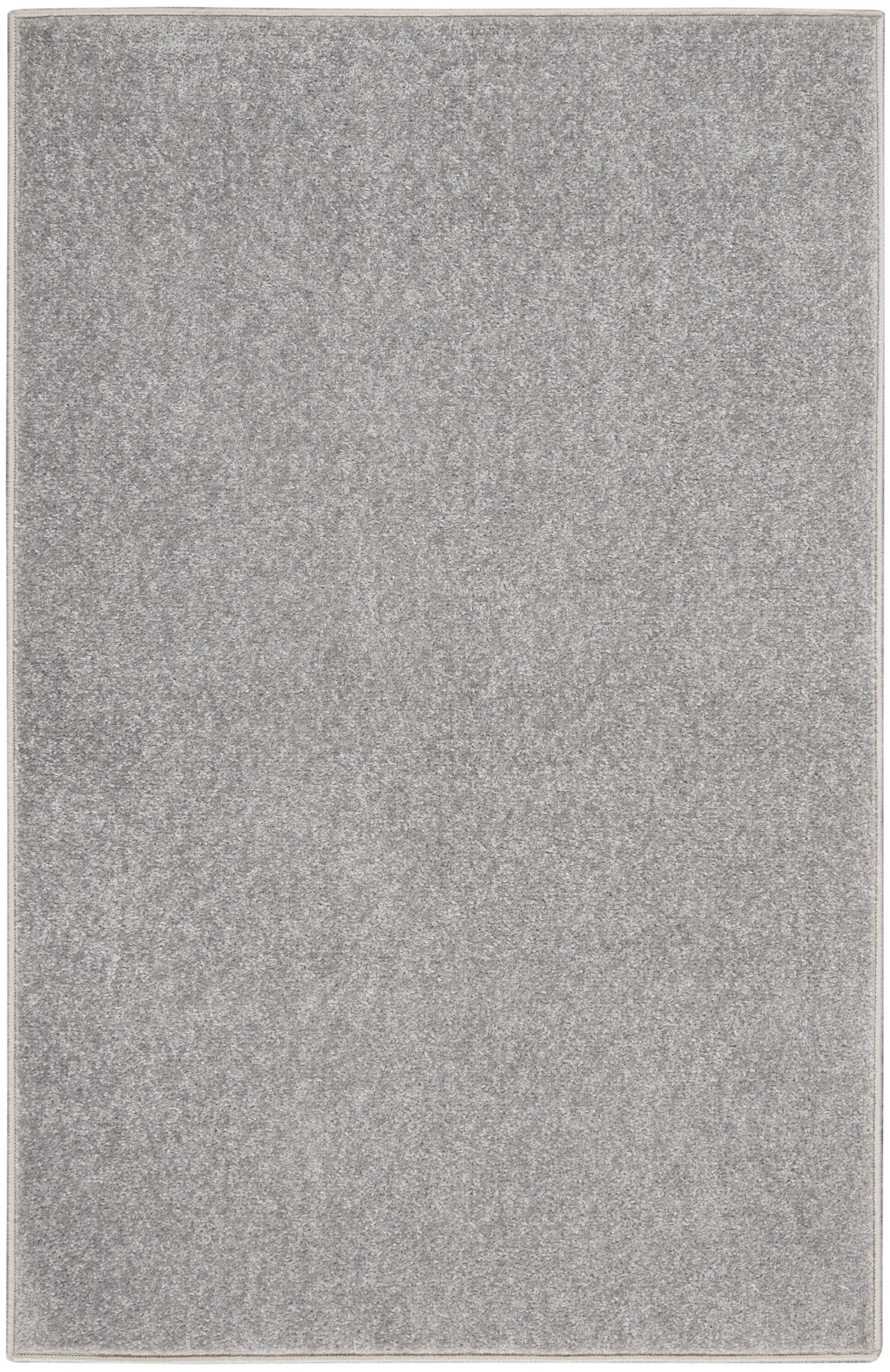 Nourison Essentials Easy Care Indoor Outdoor Area Rug - Silver Grey 2' x 4'