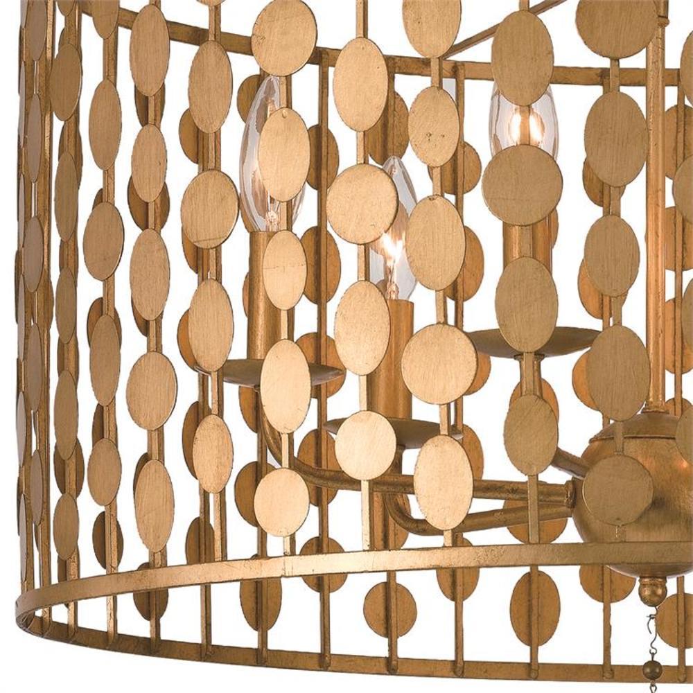 Crystorama Lighting Layla 6 - Light Chandelier in  Antique Gold