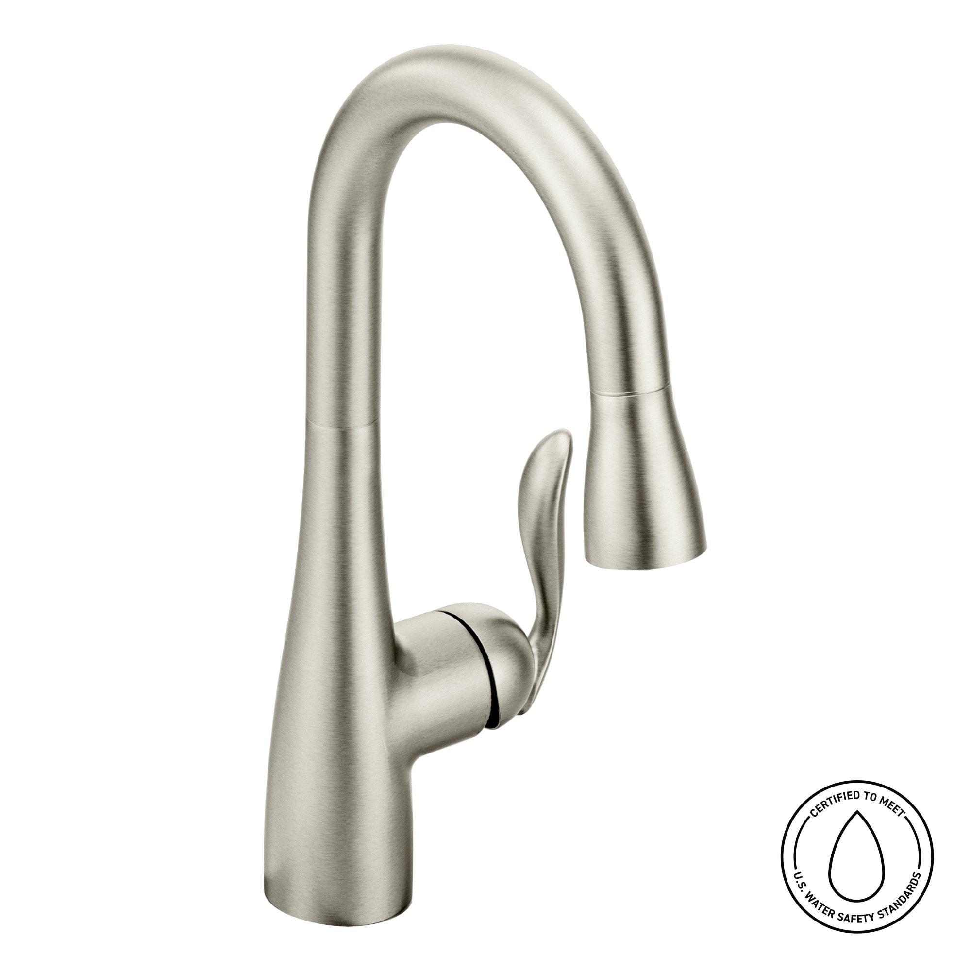 Moen Arbor One Handle High Arc Pulldown Bar Faucet with Reflex Technology