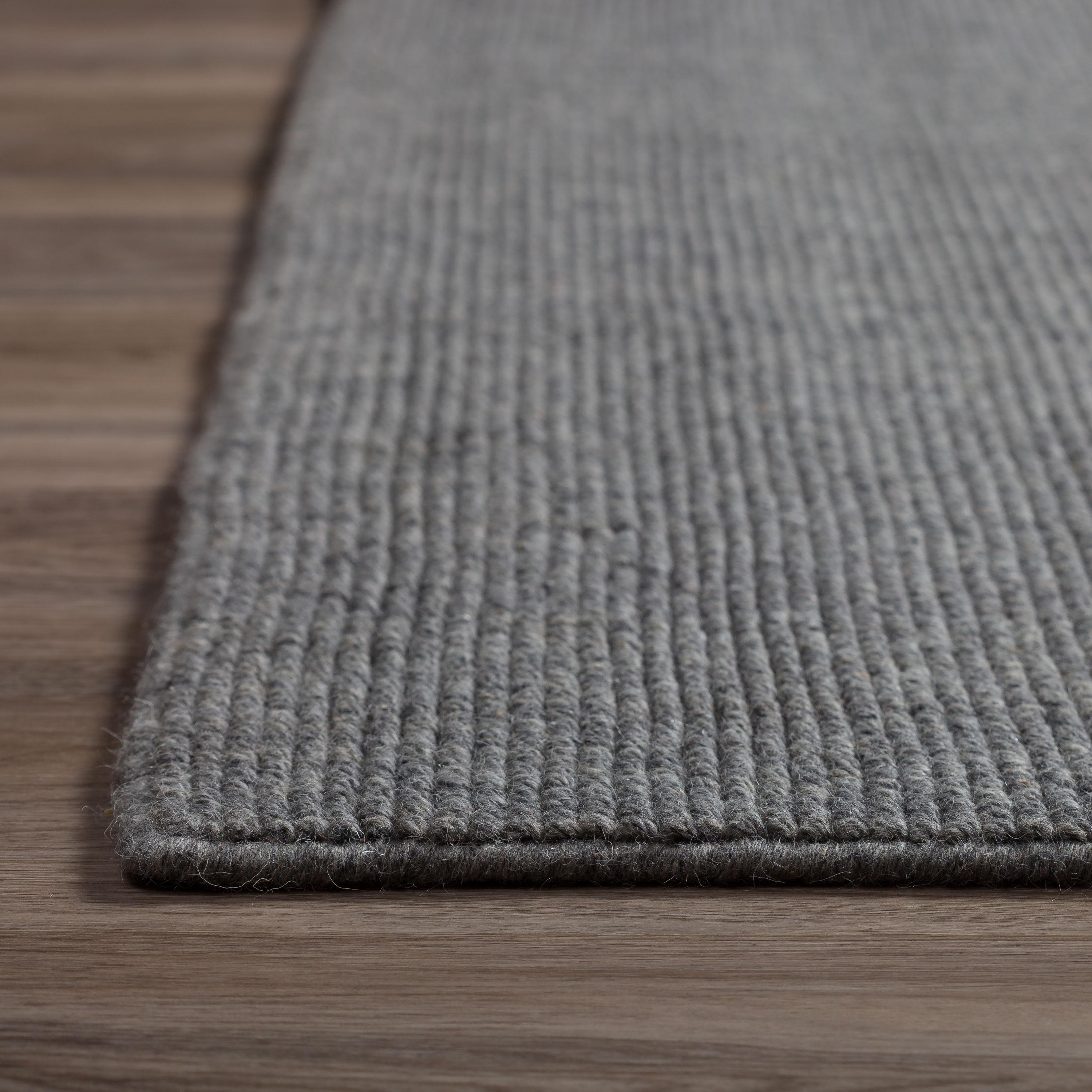 Addison Rugs Jaxon 8' x 10' Rectangle Transitional Wool Area Rug in Pewter Gray