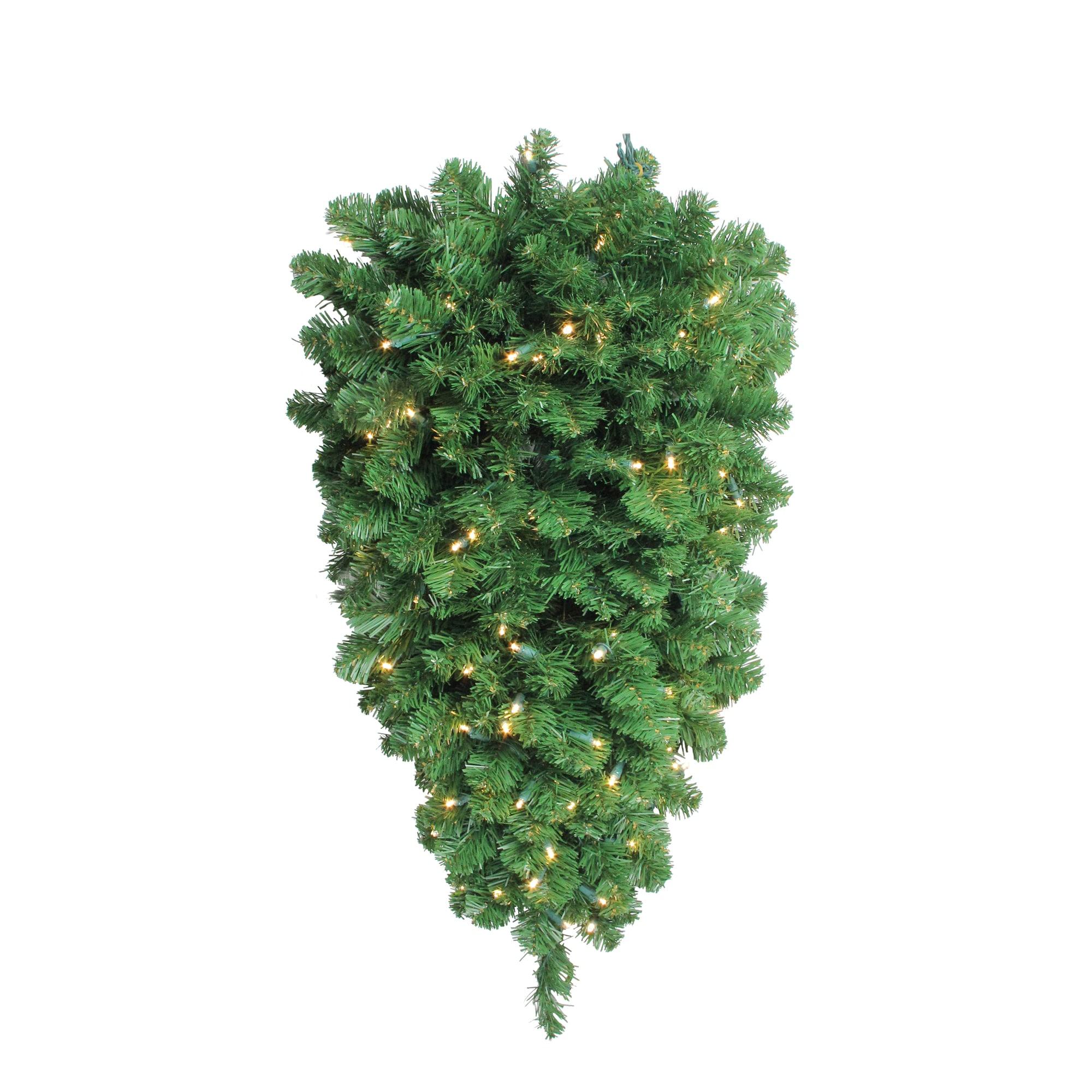 Northlight Seasonal 36" Green Pre-Lit Pine Artificial Christmas Column Swag - Warm White Led Lights