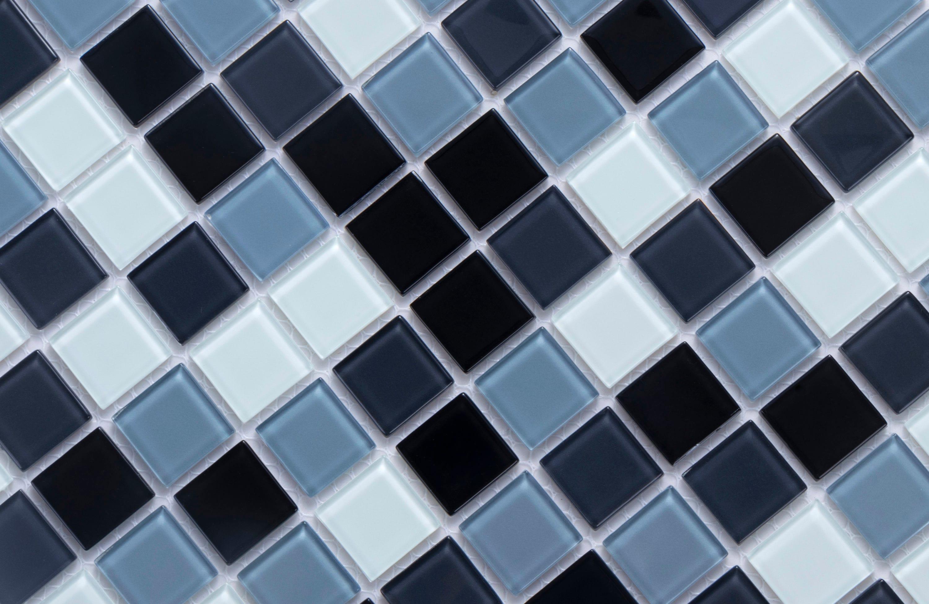 WS Tiles® 1" x 1" Straight Edge Glass Mosaic Tile