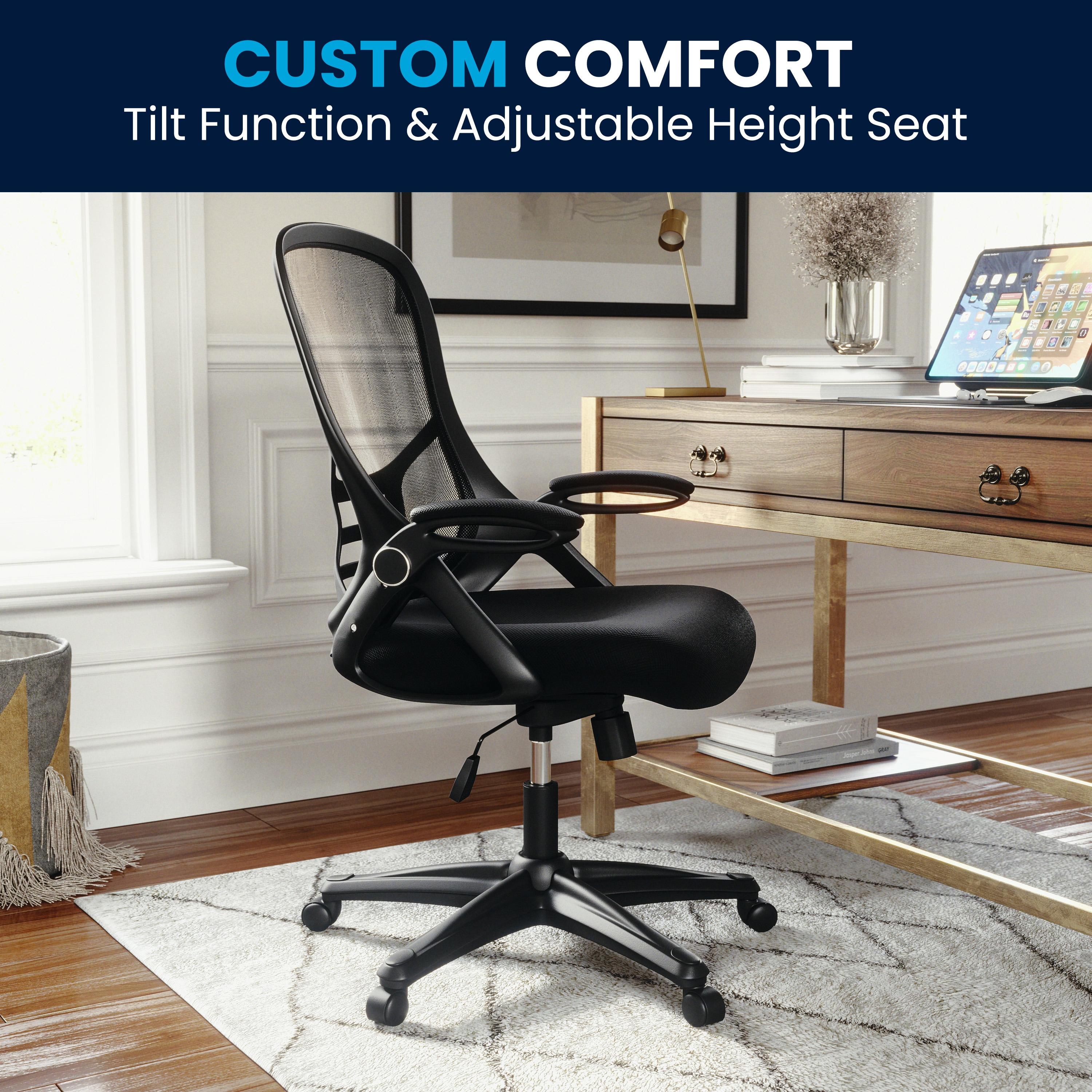 Flash Furniture Cappello High-Back Mesh Swivel Ergonomic Office Chair with Flip-Up Arms