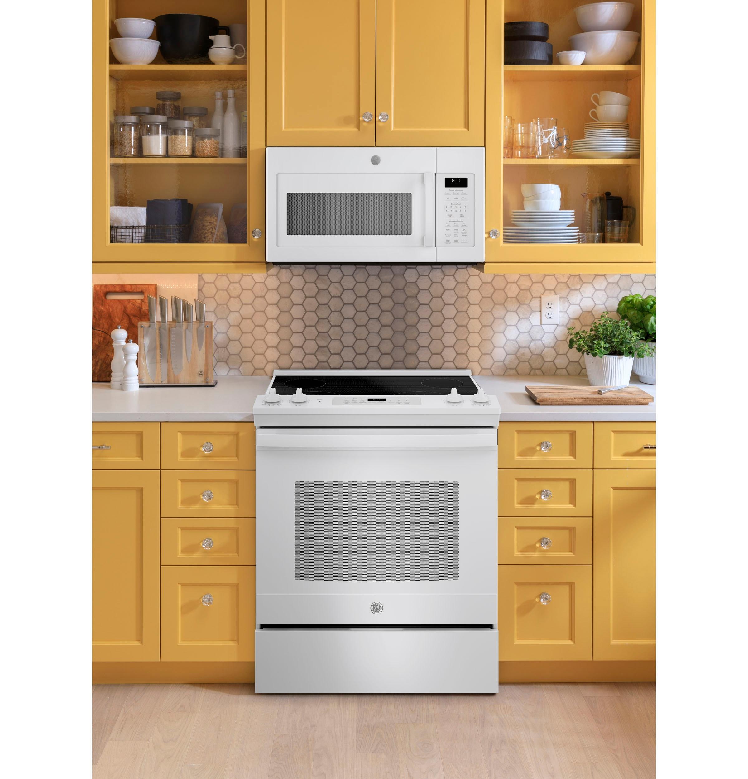 GE JVM6175DKWW 30 Over-the-Range Microwave Oven with 1.7 cu. ft. Capacity in White