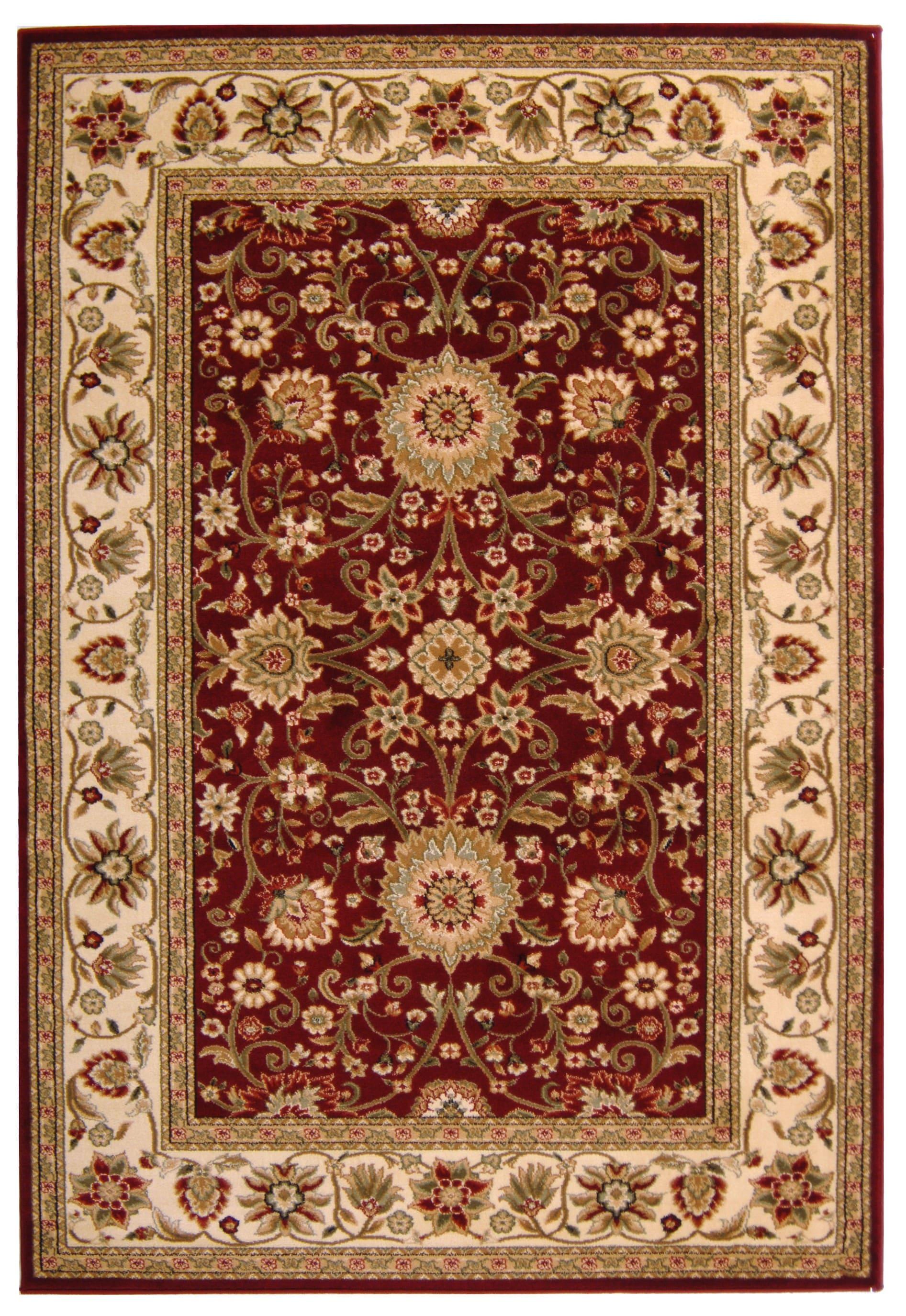 Lyndhurst LNH212 Power Loomed Area Rug - Red/Ivory - 4'x6' - Safavieh