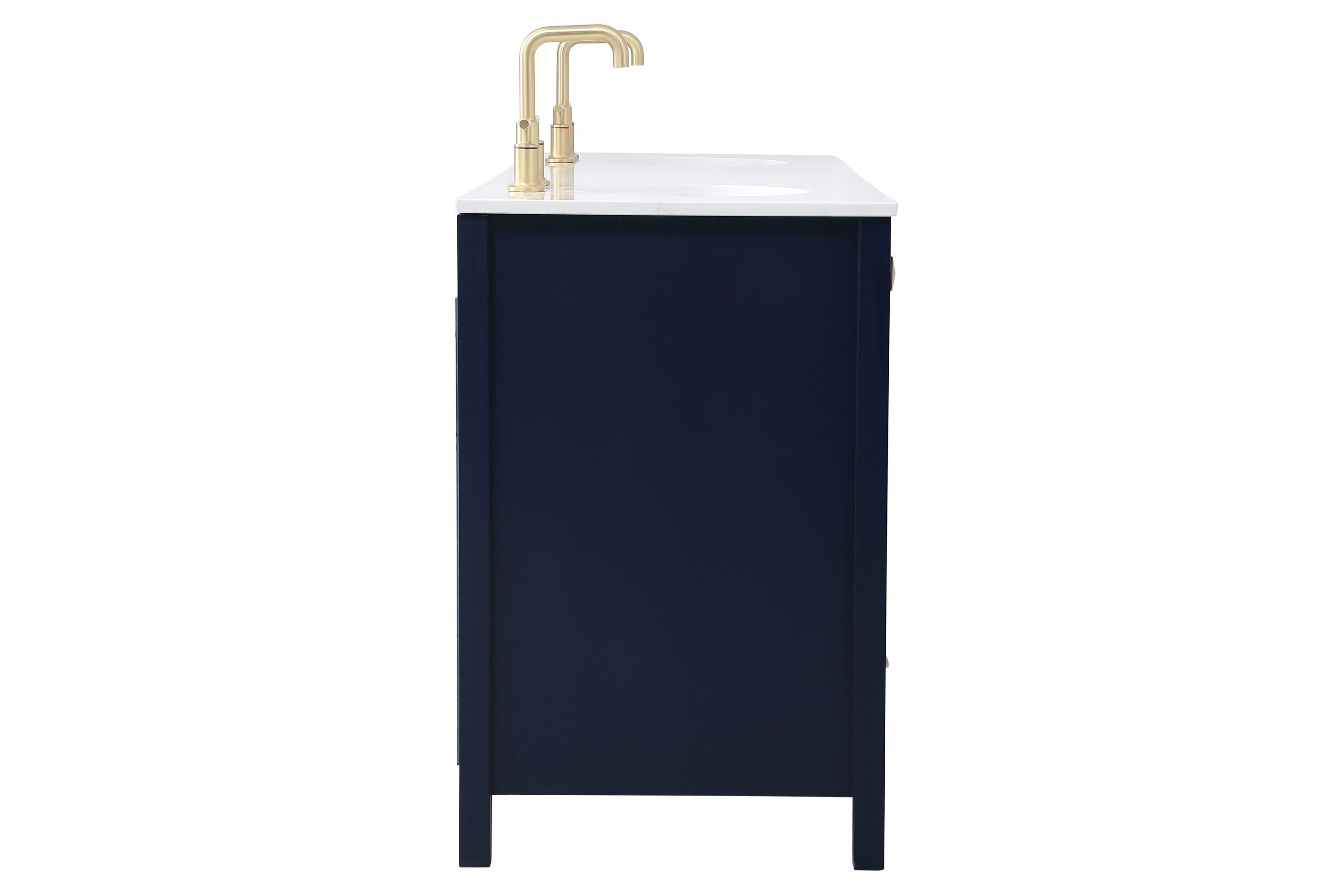 Lamborn 72'' Double Bathroom Vanity with Engineered Marble Top