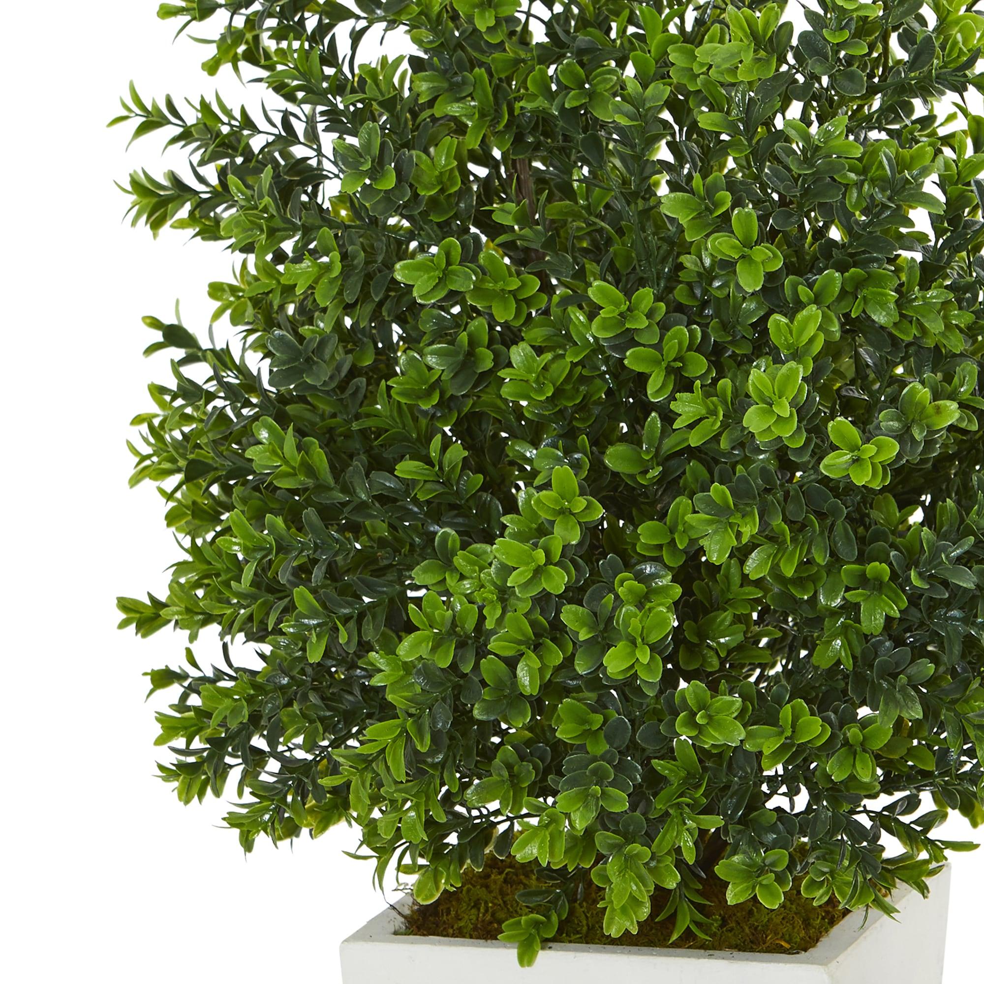 Primrue Sweet Grass Artificial Plant in White Tower Planter (Indoor/Outdoor)