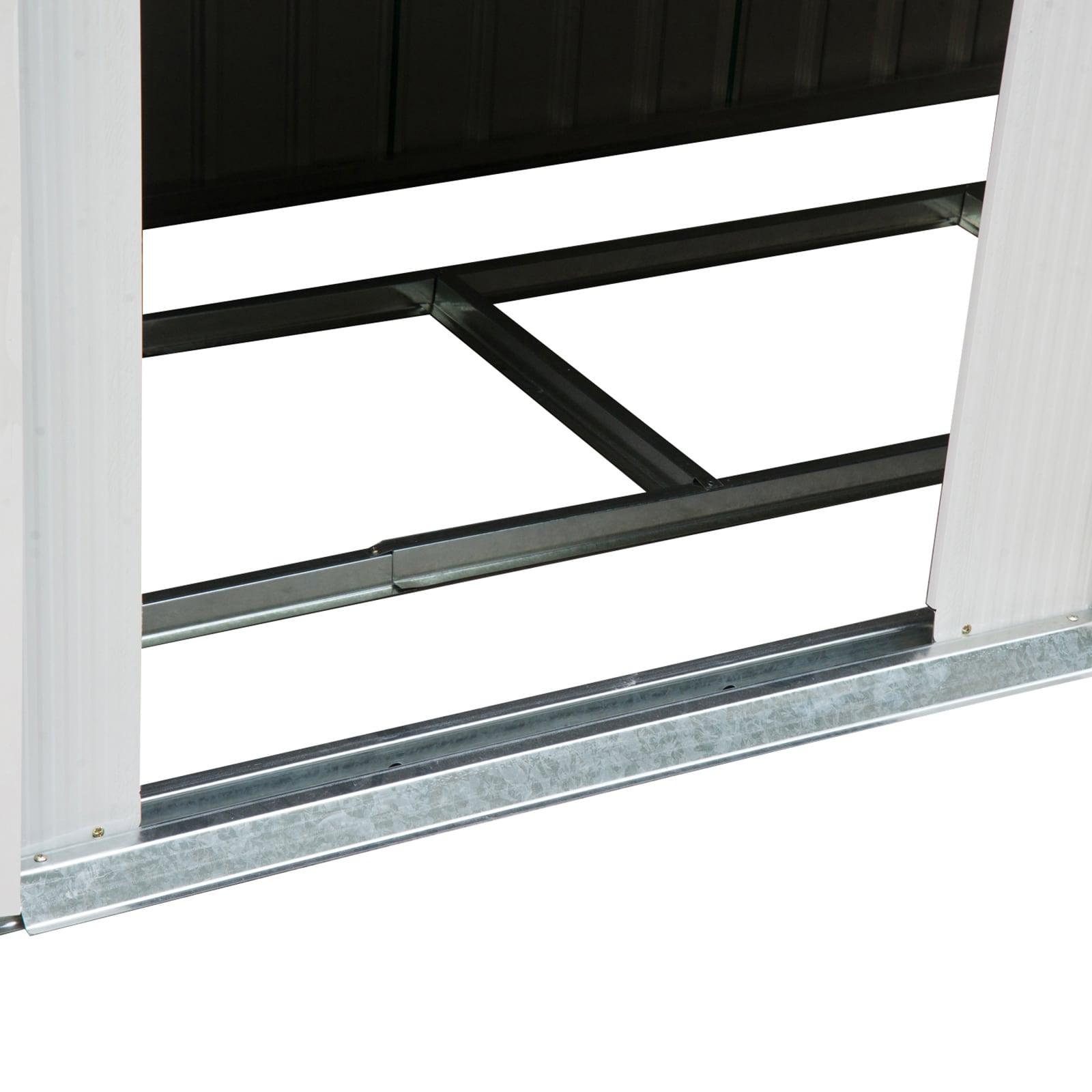 Outdoor Lean-To Metal Storage Shed