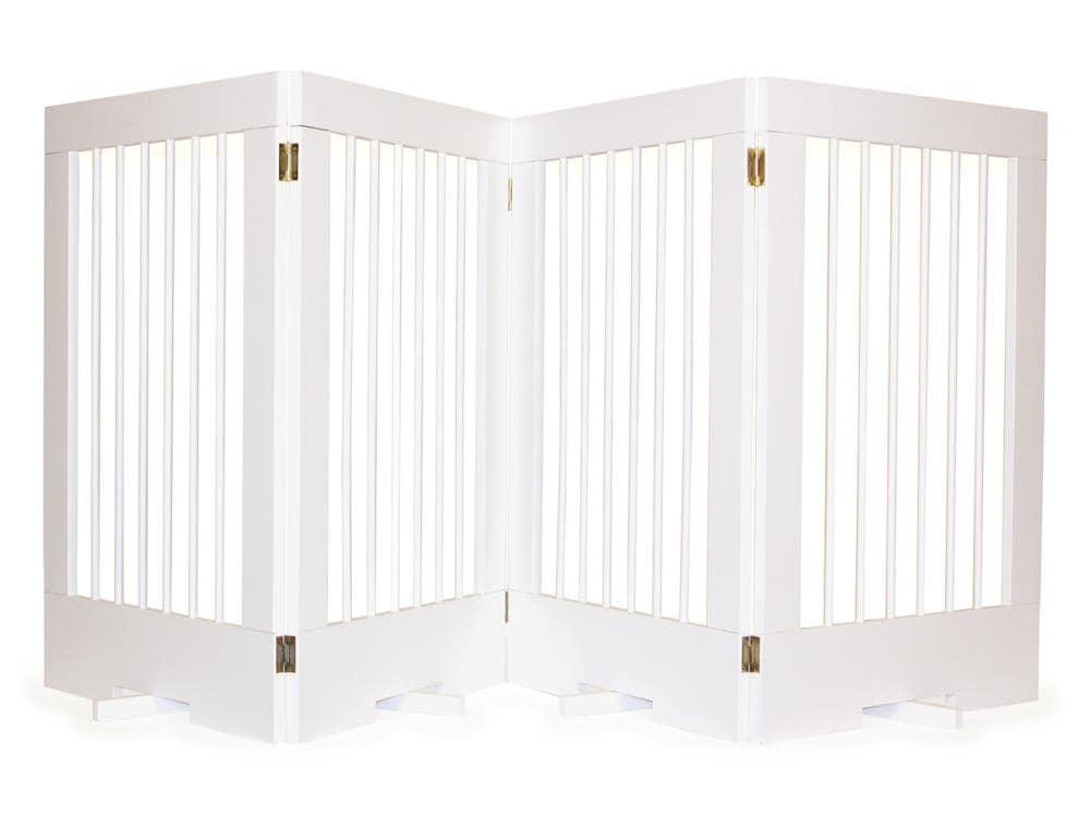 Cardinal Gates 4PG 4-Panel Freestanding Pet Gate - Adjustable Wooden Dog Gate