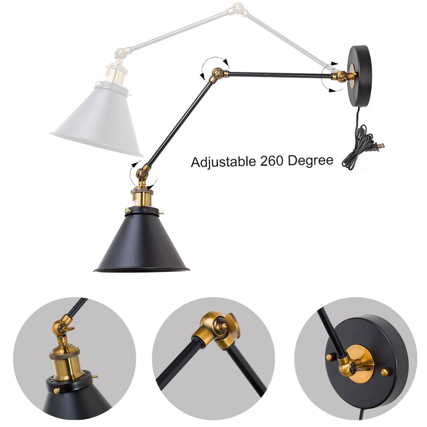 7.3-in W 1-Light Black Modern/Contemporary LED Wall Sconce for Dressing Room, Powder Room