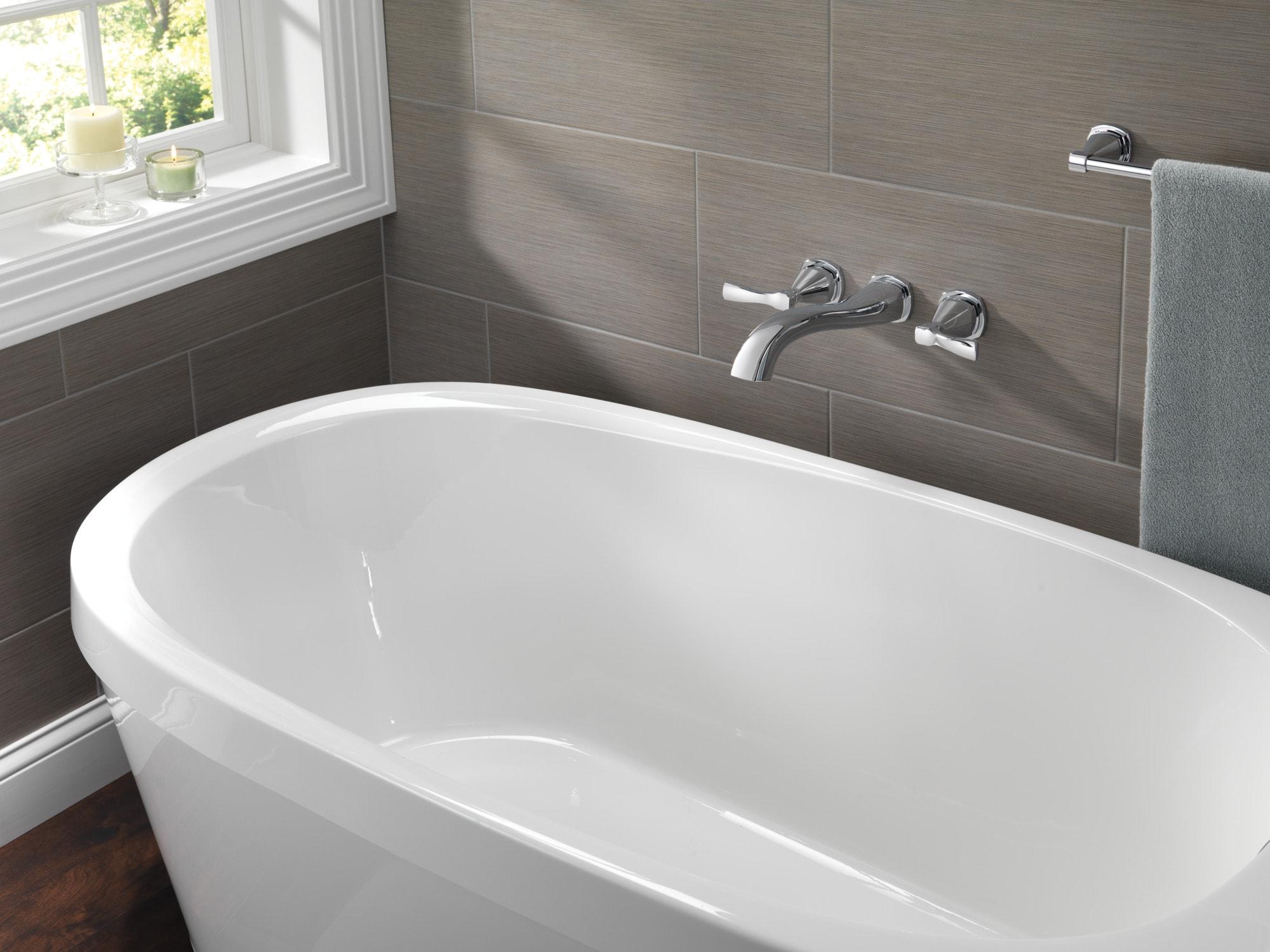 Stryke Double Handle Wall Mounted Tub Spout Trim