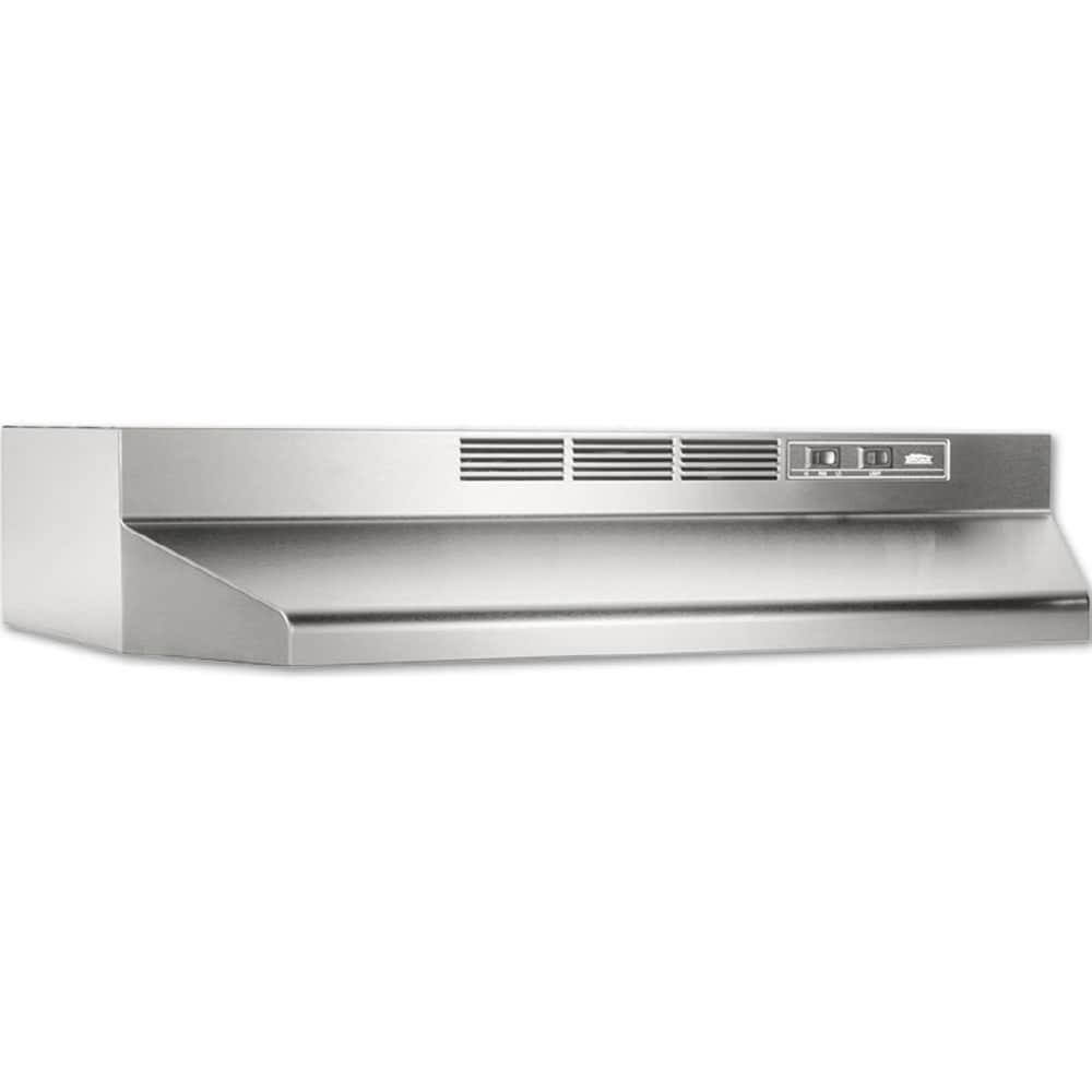 Broan NuTone 30" Steel 190 CFM Ductless (Non-Vented) Under Cabinet Range Hood with Charcoal Filter