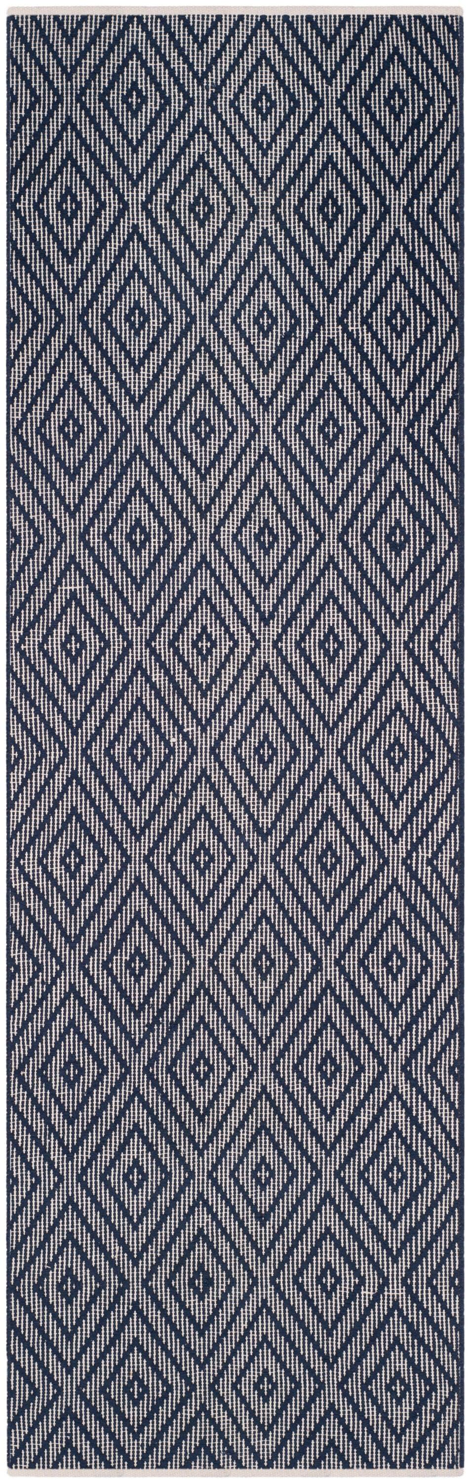 Montauk MTK811 Hand Woven Runner Rug - Navy/Ivory - 2'3"x7' - Safavieh.