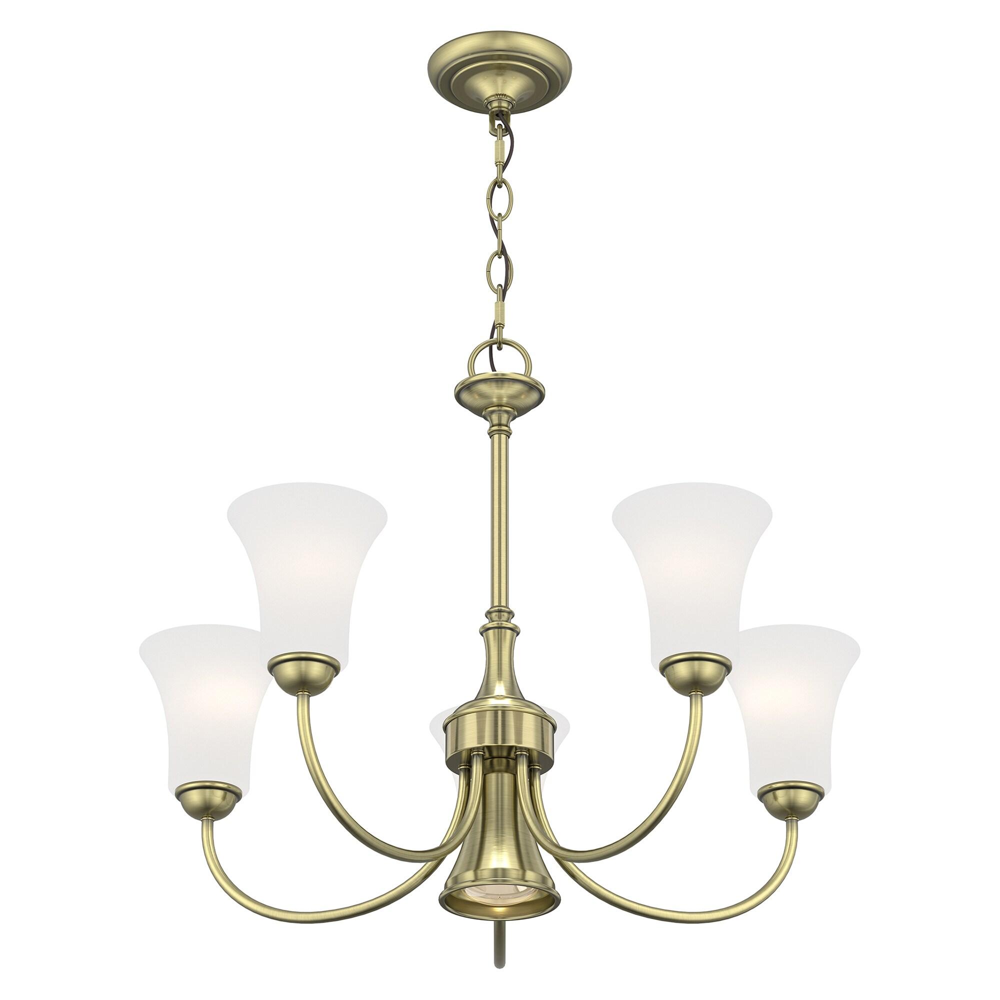 Traditional Five Light Chandelier-Antique Brass Finish Bailey Street Home 218-Bel-2255990