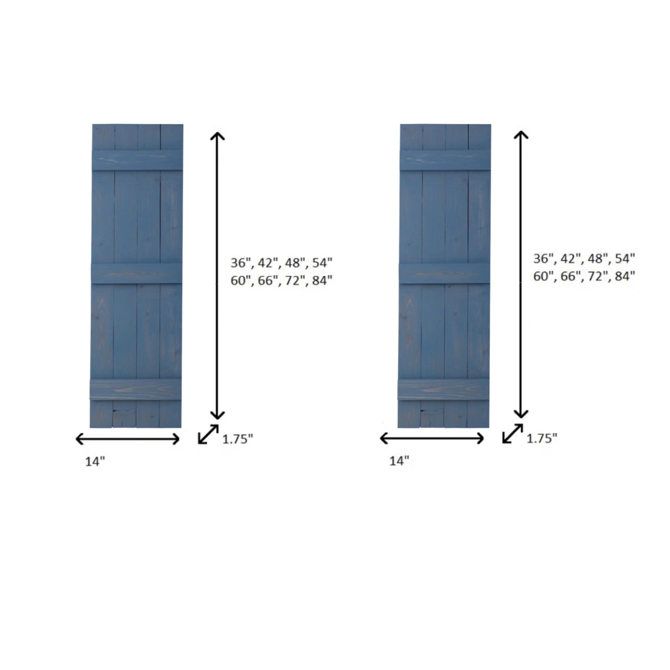 Dogberry Collections 14'' Board & Batten Shutters (Set of 2)
