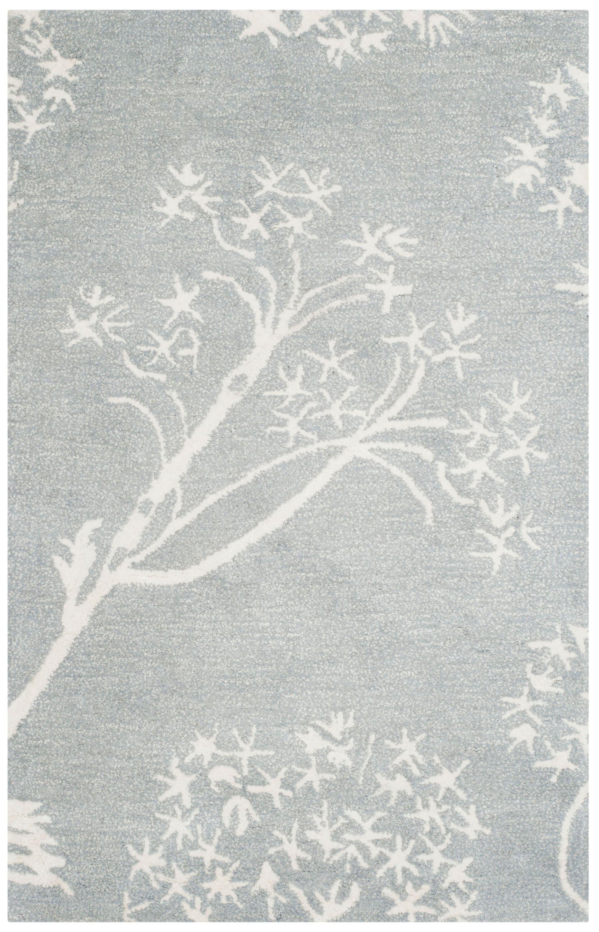Bella BEL131 Hand Tufted Accent Rug - Light Blue/Ivory - 2'6"x4' - Safavieh.
