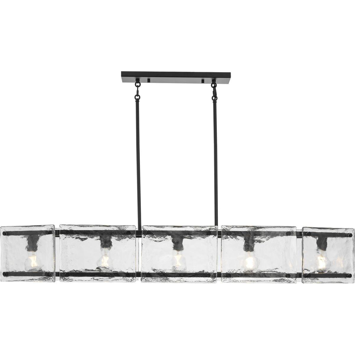 Progress Lighting Rivera 5 - Light Dimmable Linear Chandelier