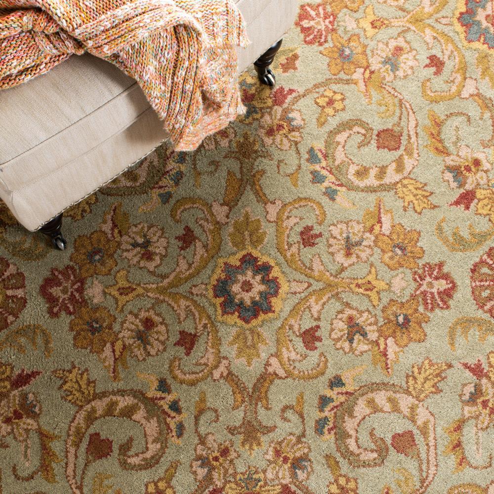 Heritage HG924 Handmade Area Rug - 6' Round - Grey/Gold - Safavieh
