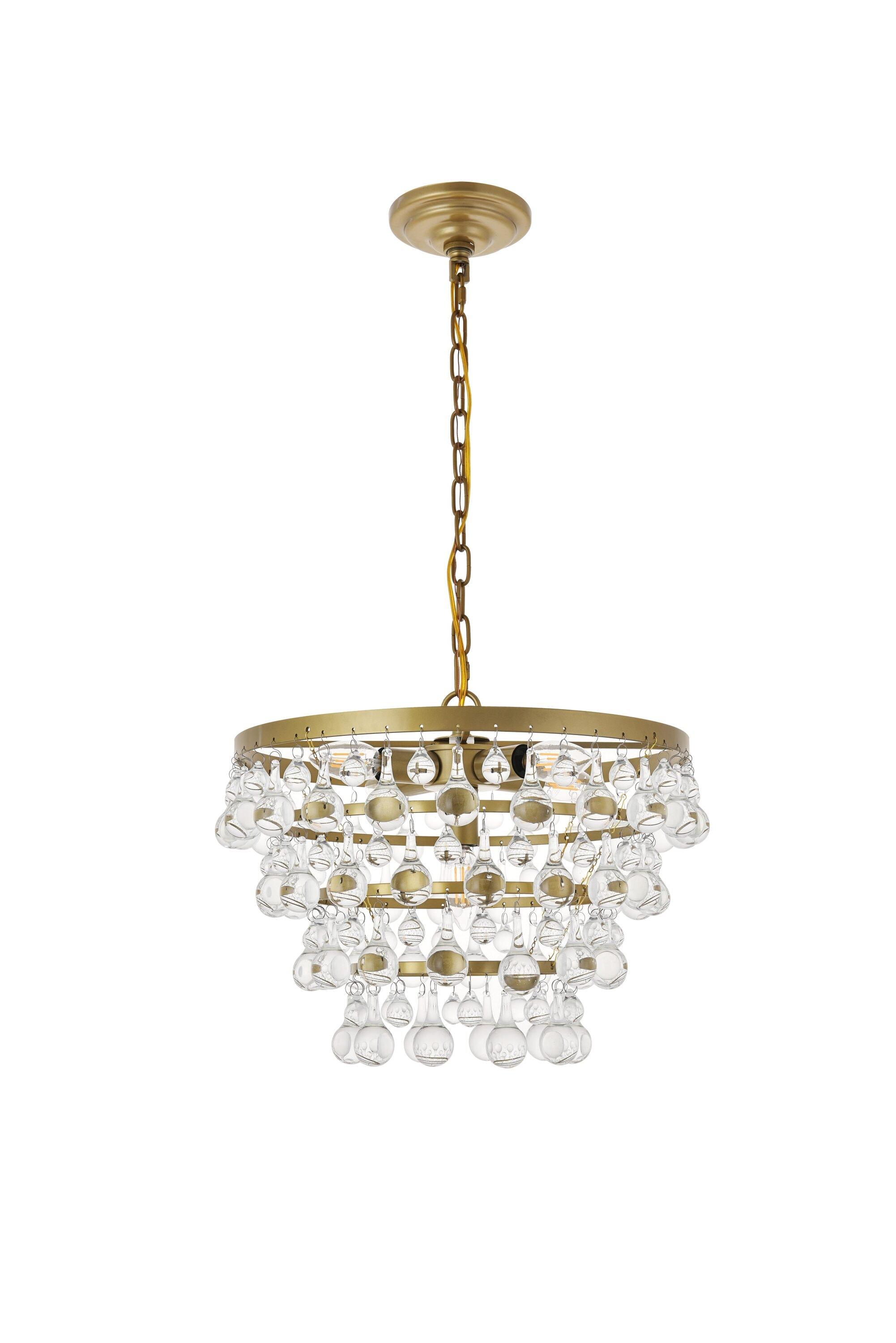 Elegant Lighting Kora 5 light Brass Pendant