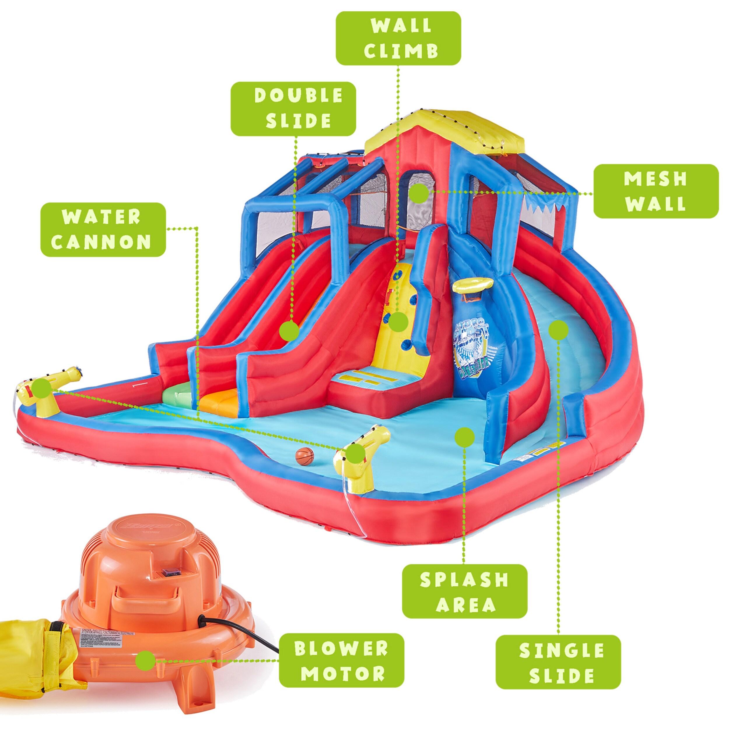 Banzai 16' x 16' Inflatable Water Slide with Air Blower