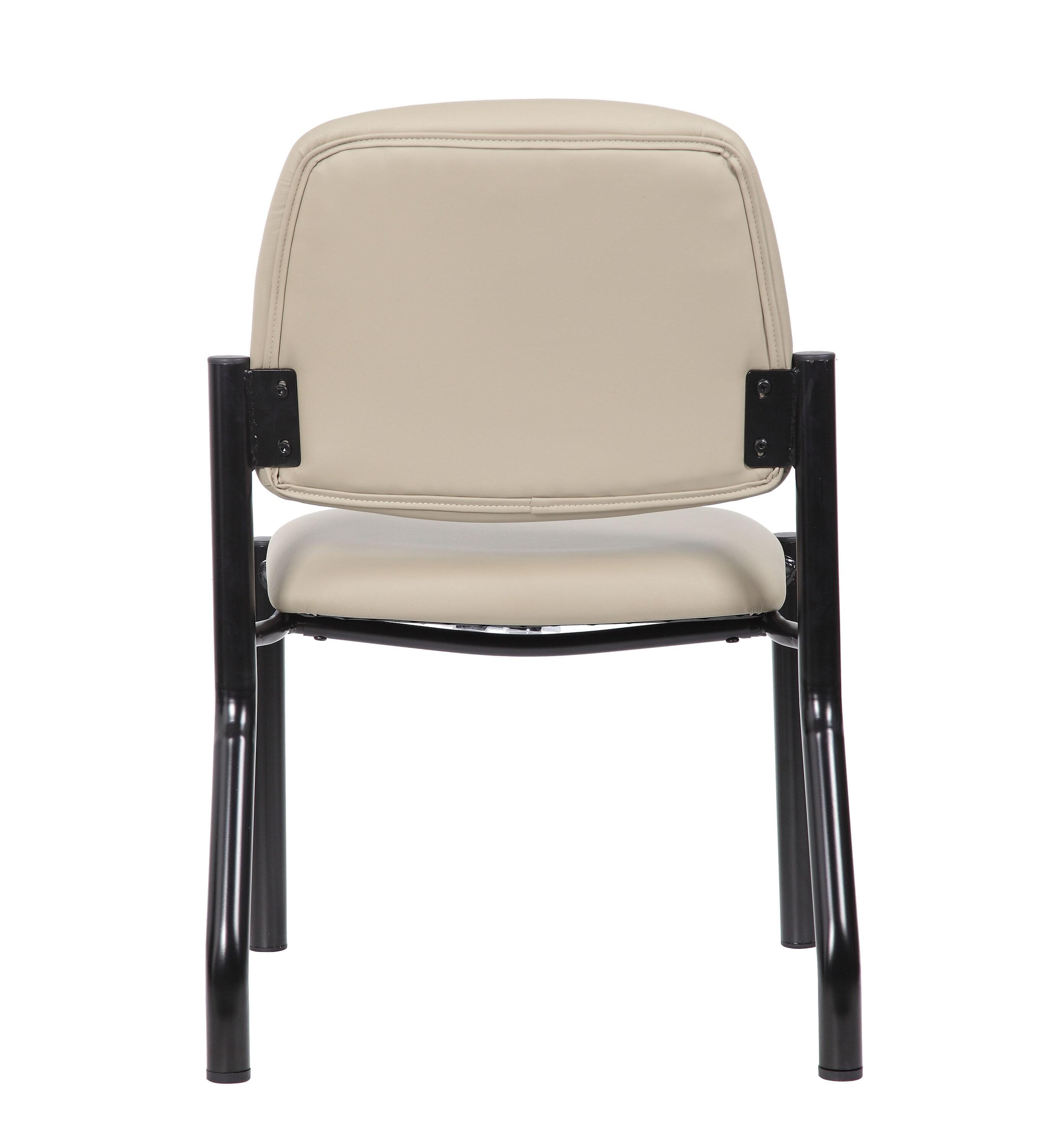 Boss Office Products Big and Tall Antimicrobial Guest Armchair, 300 lb. weight capacity, Beige
