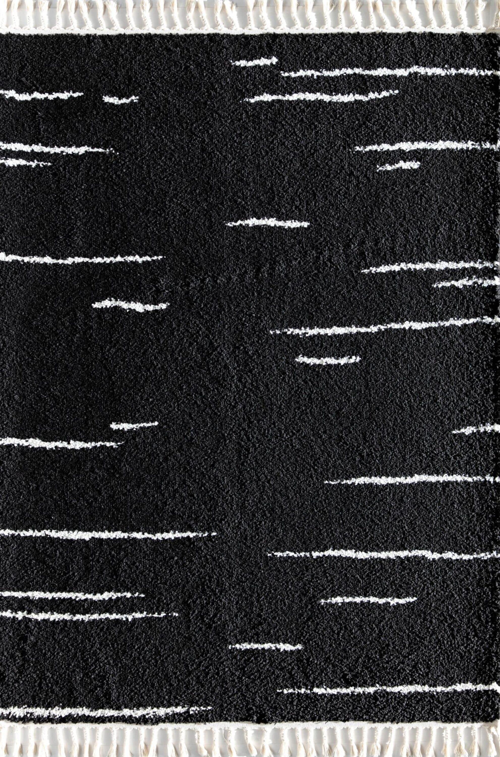 George Oliver Colletti Bennett Abstract Introspective Black Area Rug
