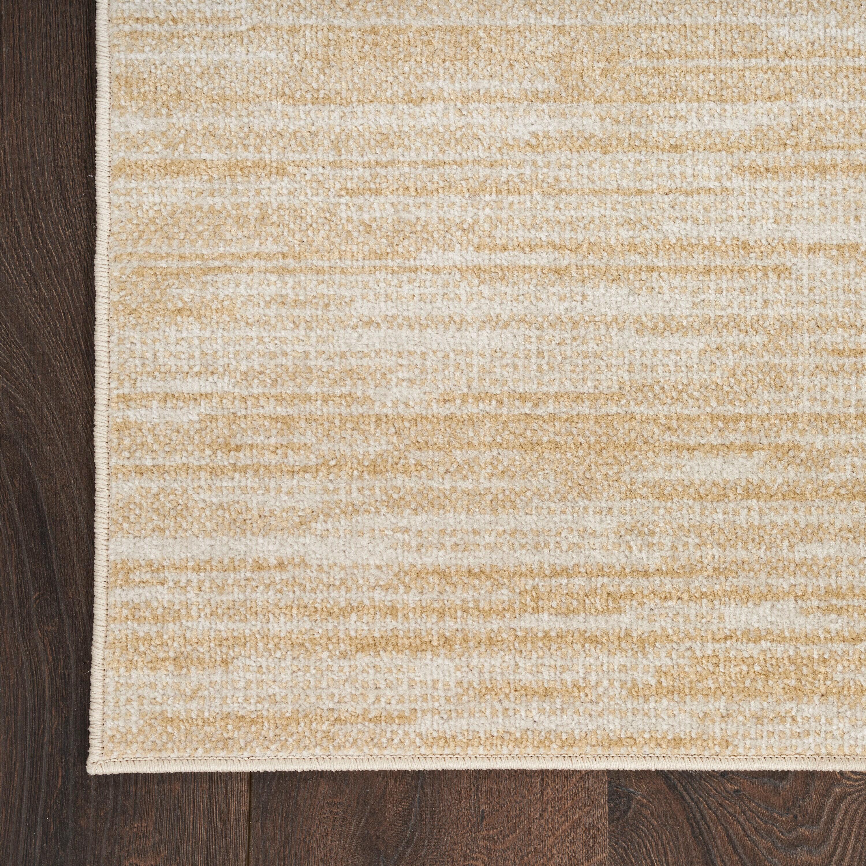 Nourison Essentials Easy Care Indoor Outdoor Area Rug - Ivory Gold 4' x 6'
