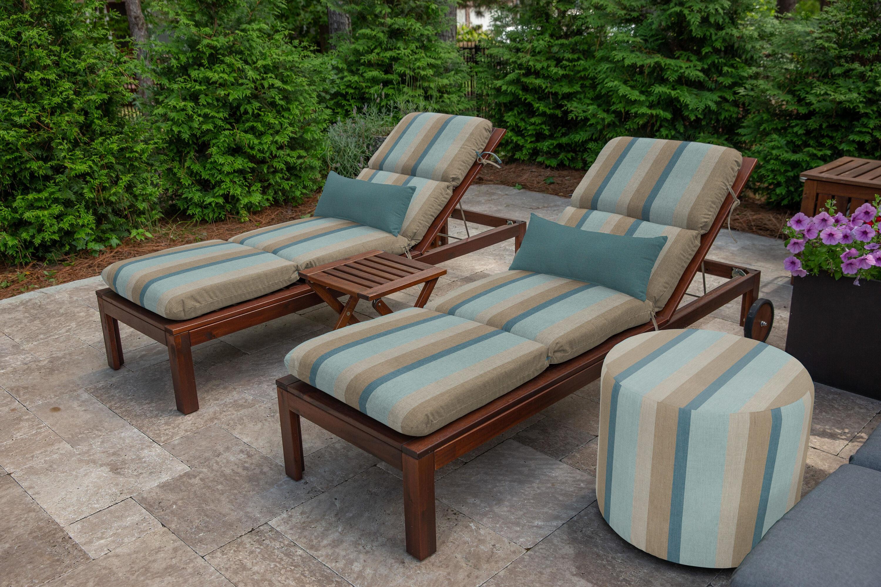 Striped Sunbrella® Indoor/Outdoor Reversible Throw Pillow