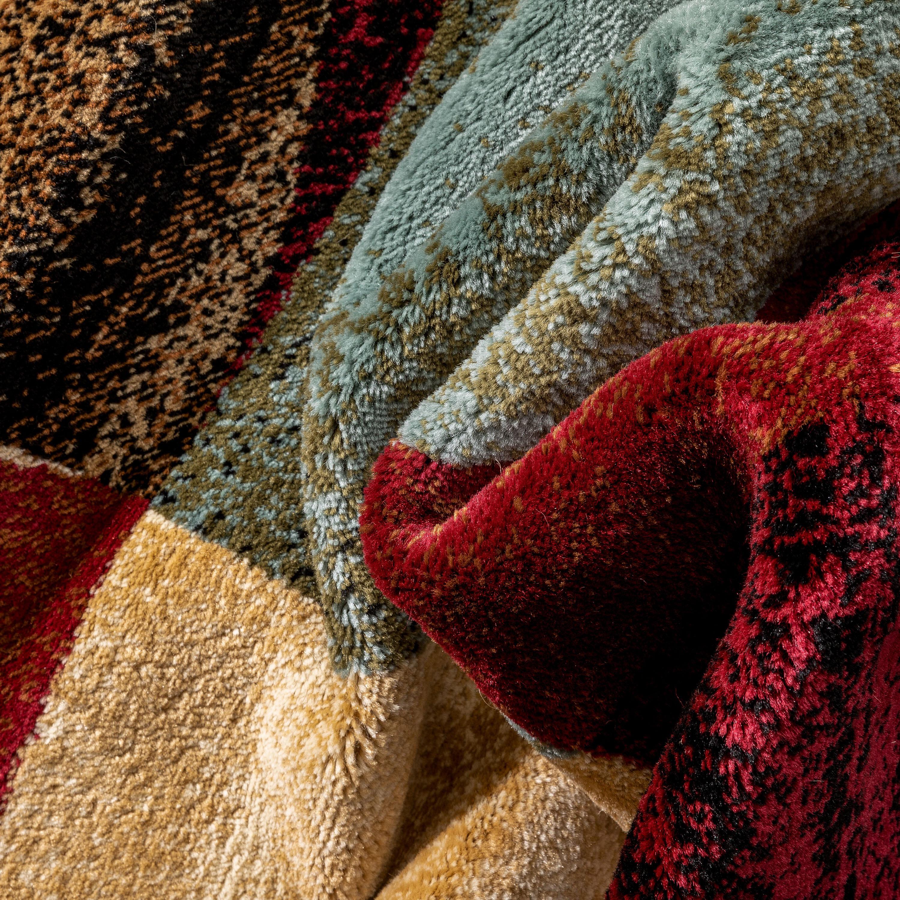 Well Woven Barclay Geometric Rustic Area Rugs, Red