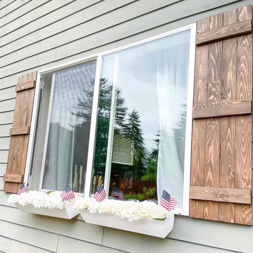 Dogberry Collections 14'' Board & Batten Shutters (Set of 2)