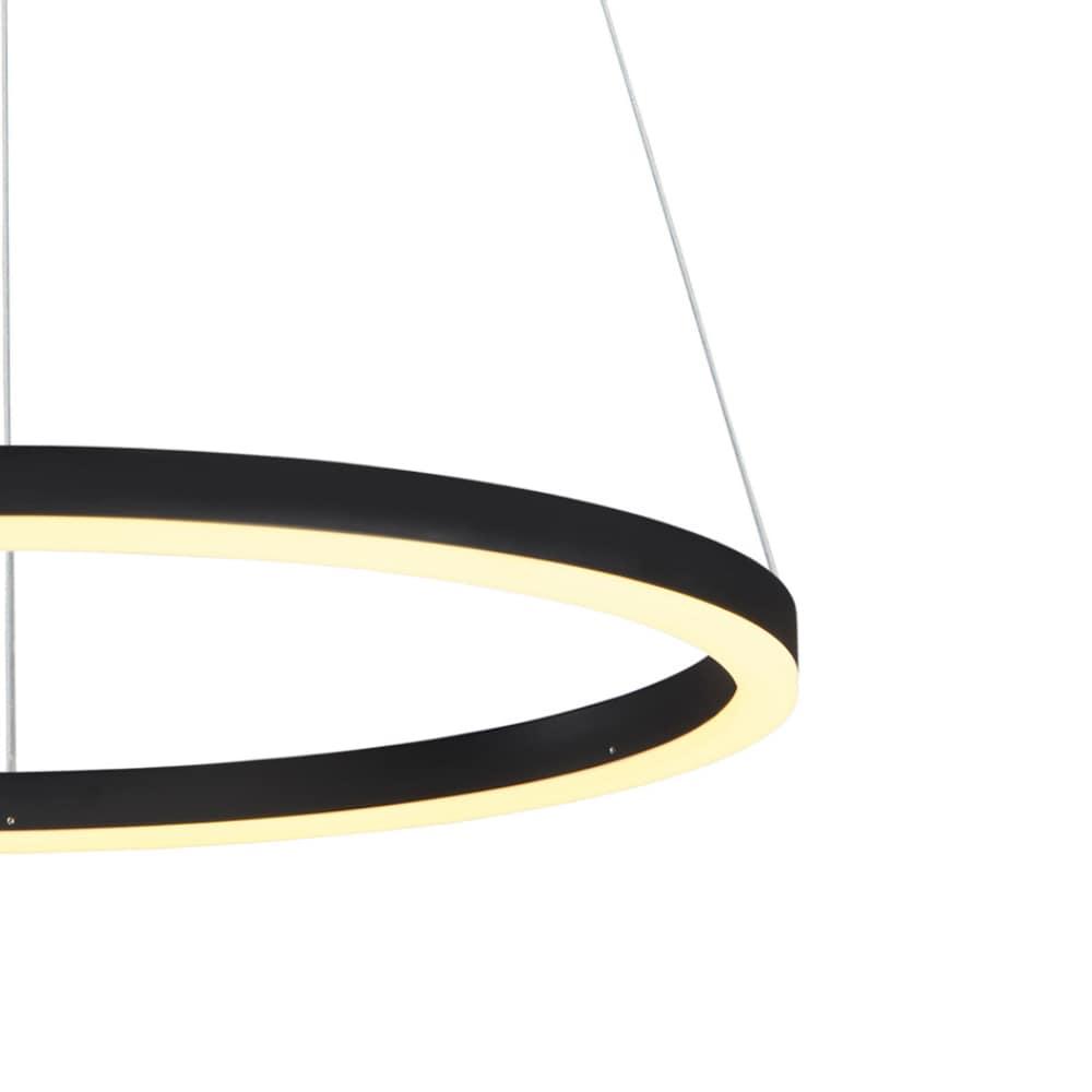 Tania 24-in Integrated LED Pendant Light Height Adjustable ETL Certified Circular Ring Chandelier