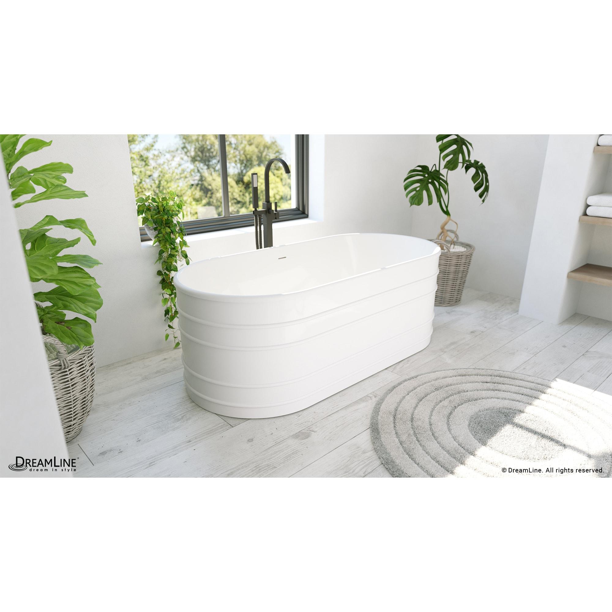 Infinity Z 67 in. L x 30-3/4 in. W x 22-7/8 in. H Freestanding Acrylic Bathtub