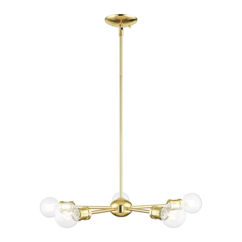 Lansdale Polished Brass 5-Light Sputnik Chandelier