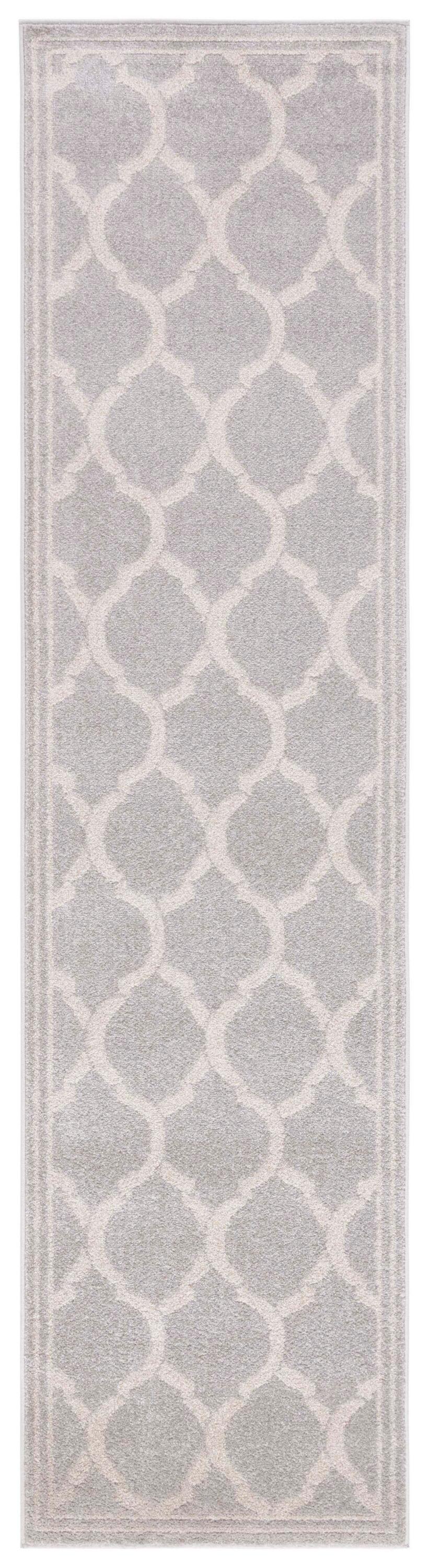 Amherst AMT415 Power Loomed Indoor Runner Rug - Light Grey/Ivory - 2'3"x9' - Safavieh