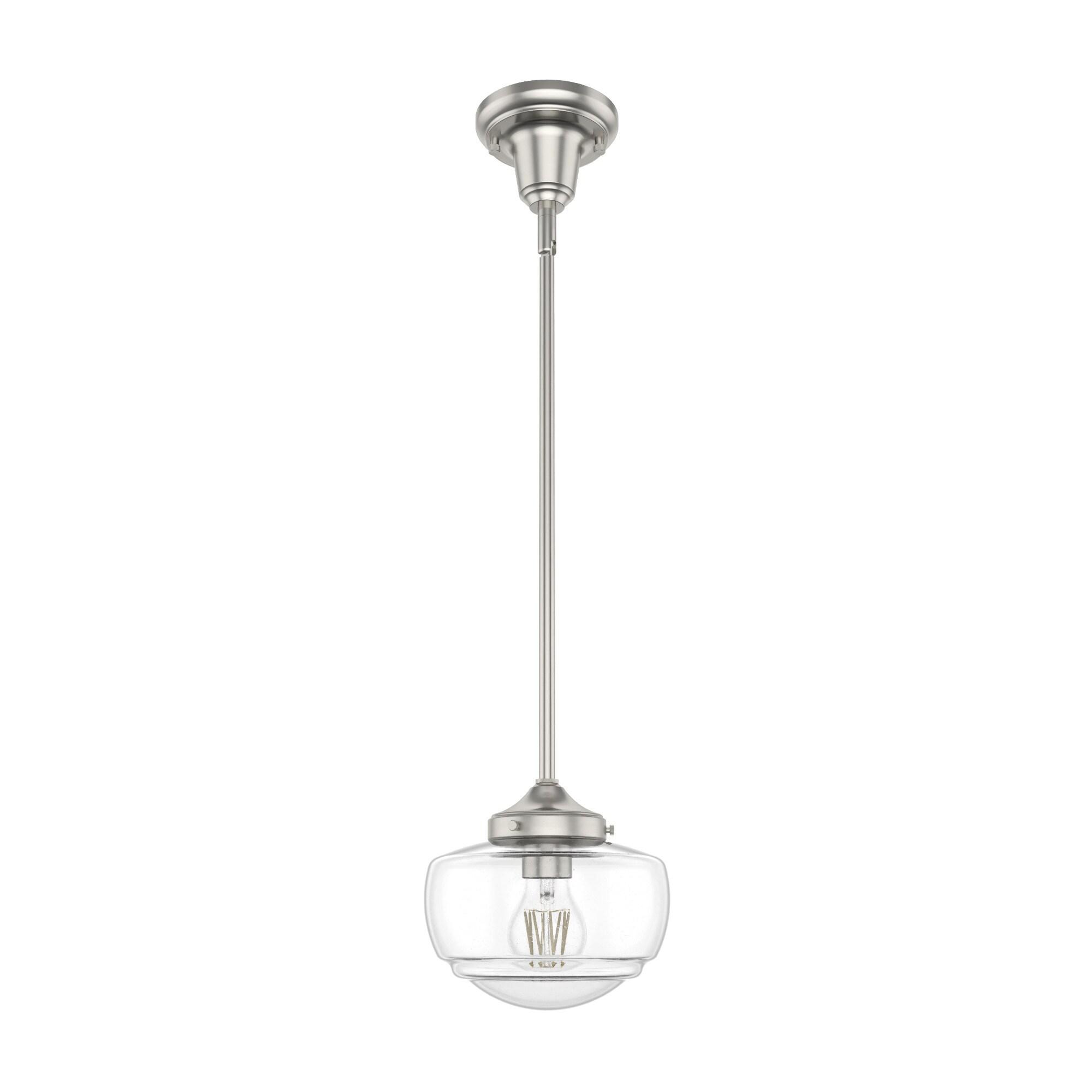 Saddle Creek 1 - Light Single Schoolhouse Pendant with Glass