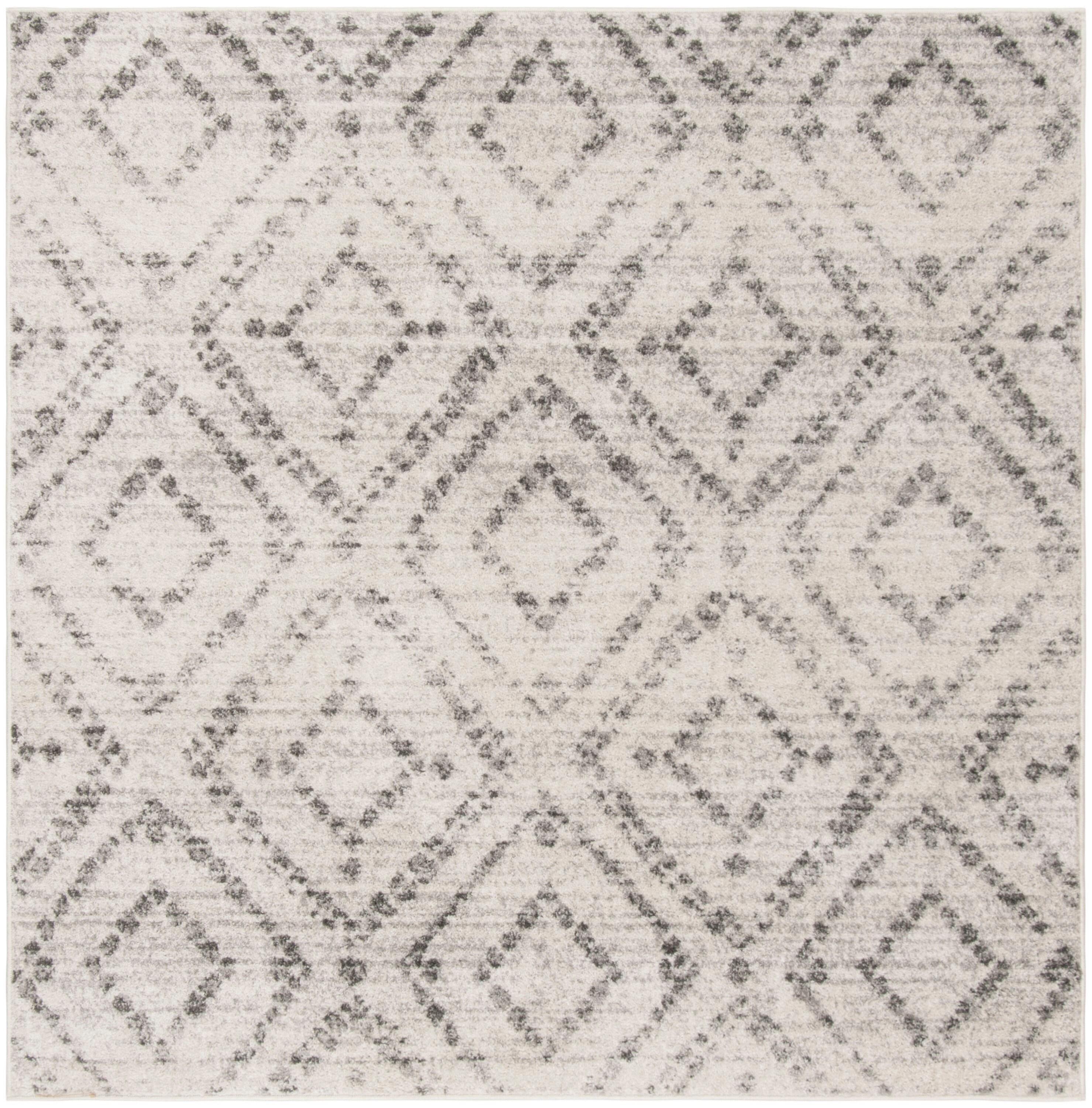 Adirondack ADR131 Machine Made Indoor Area Rug - Light Grey/Grey - 6'x6' - Safavieh