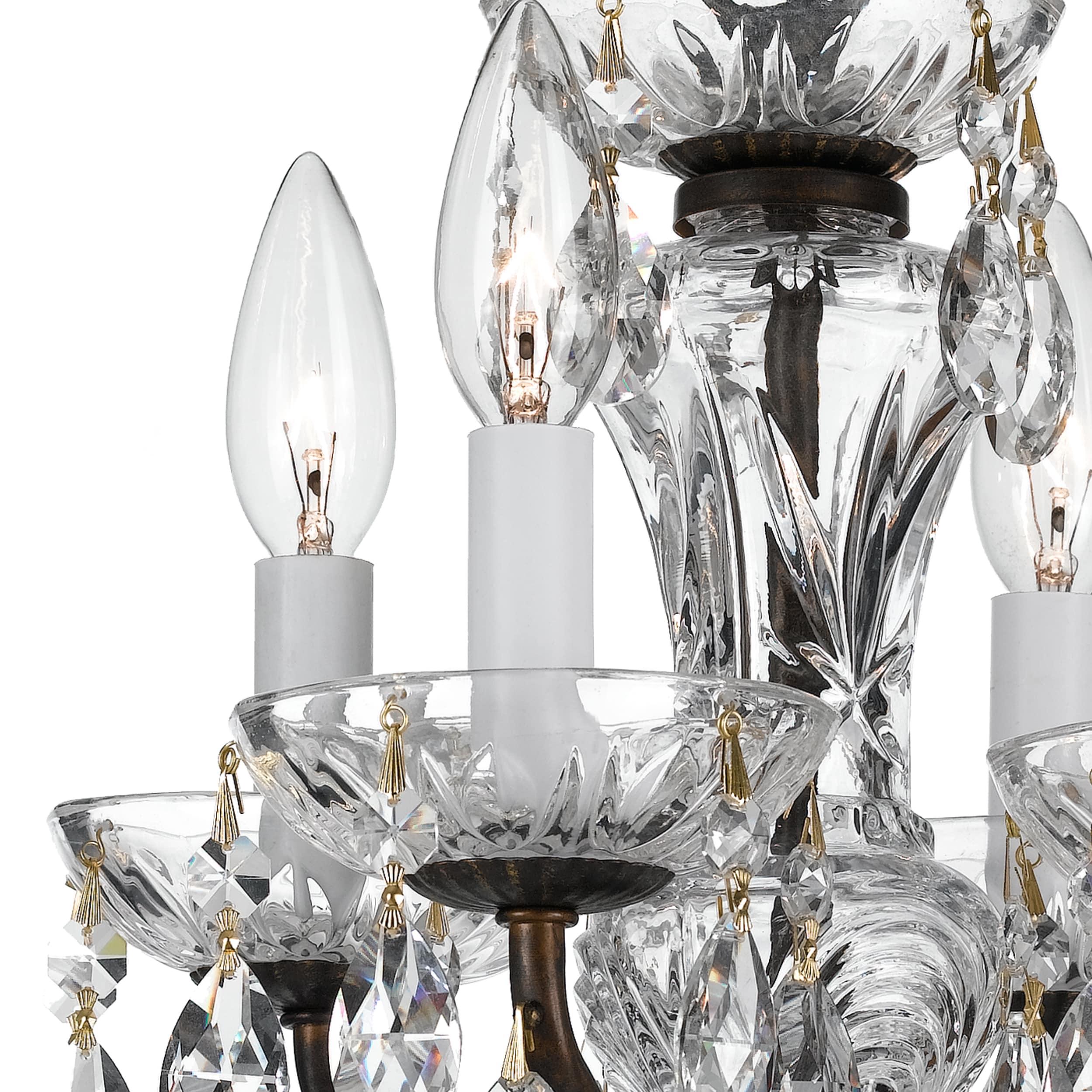 Crystorama Lighting - Traditional Crystal - 15 Inch 4 Light Chandelier-Swarovski