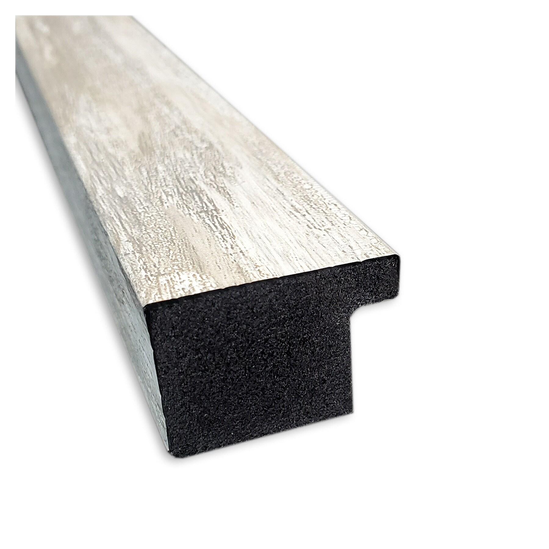 Amanti Art 18"x22" Crackled Metallic Narrow Framed Wall Mirror Silver: Beveled, Polystyrene Frame, No Assembly Required